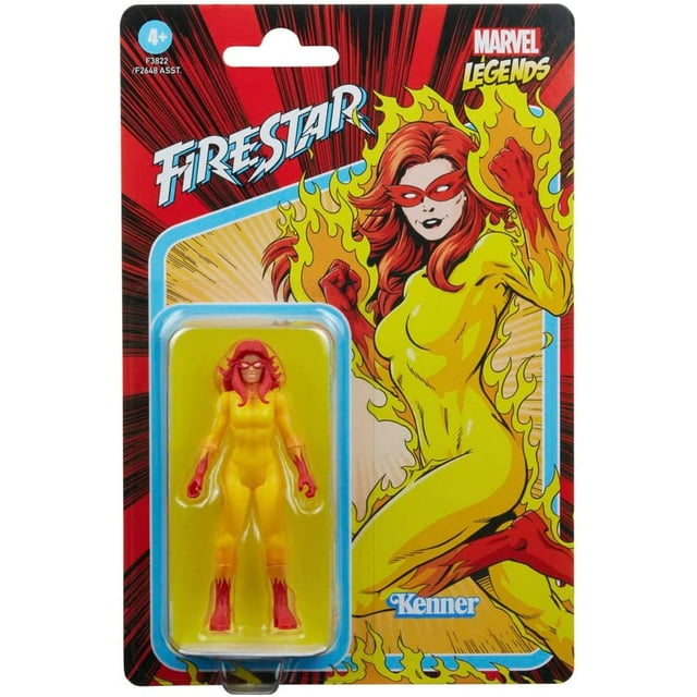 Marvel Legends Series 3.75-inch Retro 375 Collection Firestar Collectible Action Figure,Toys for Kids Ages 4 and Up