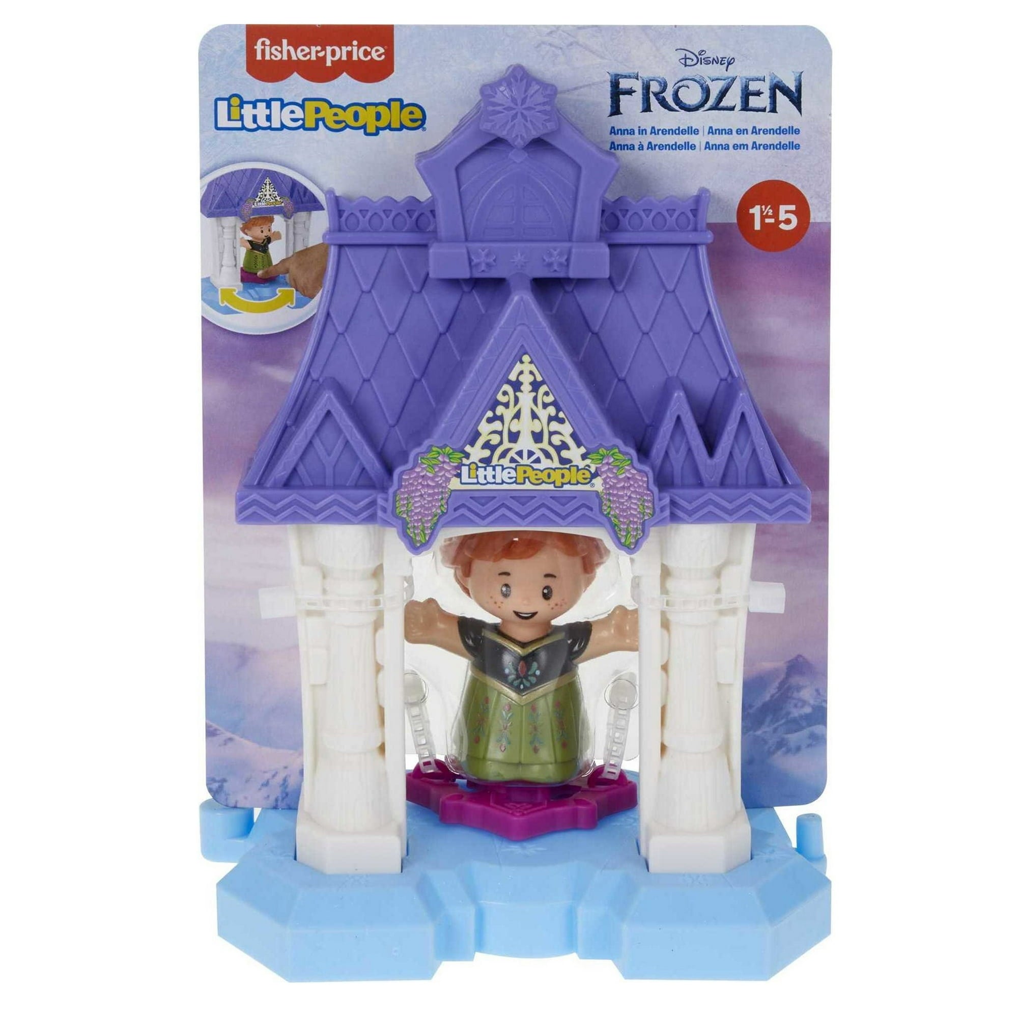 Disney Frozen Anna in Arendelle Little People Portable Playset with Figure for Toddlers