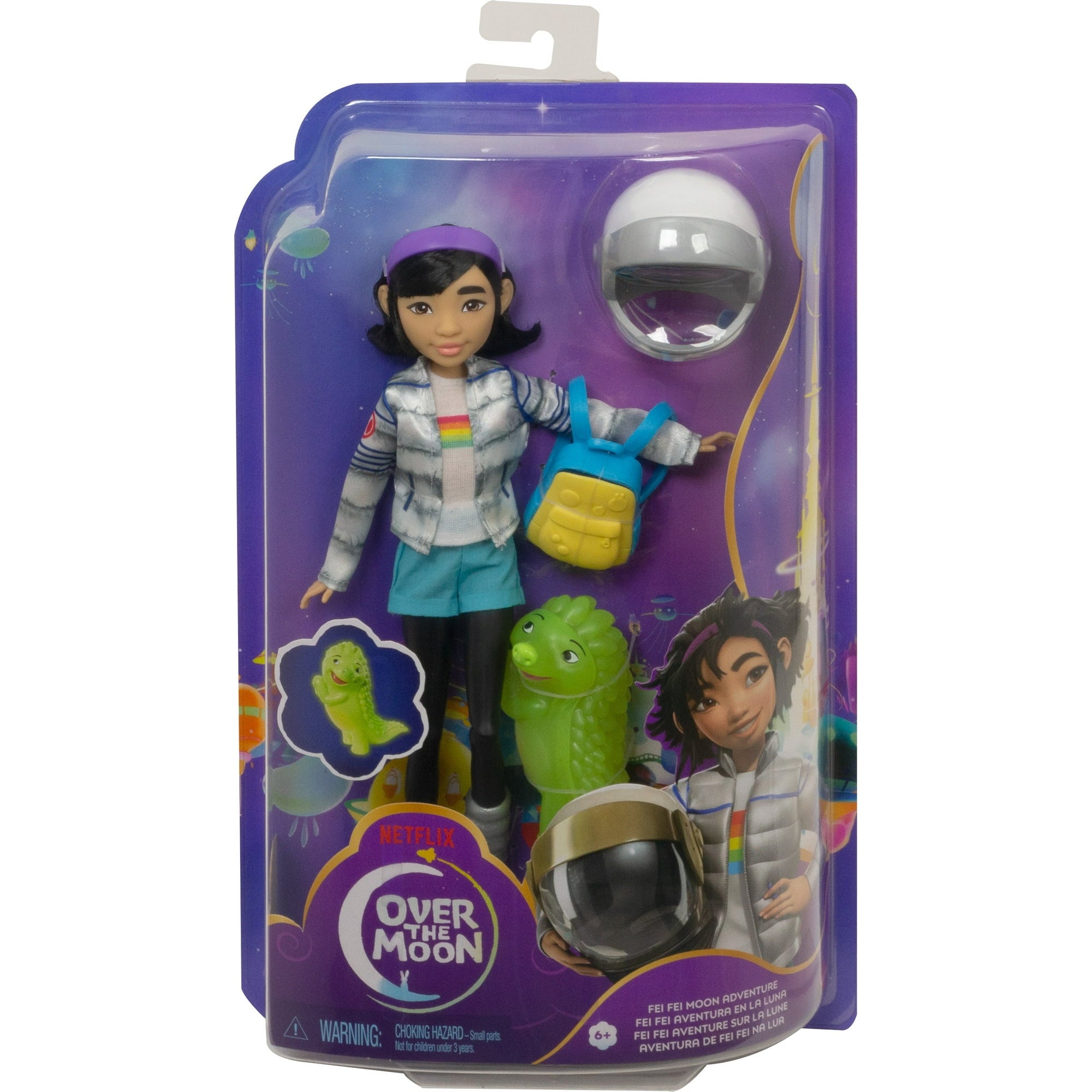 Netflix’s Over the Moon Fei Fei Doll (9-inch) in Space Explorer Outfit, Includes Glow-in-Dark Gobi Figure (3-inch)
