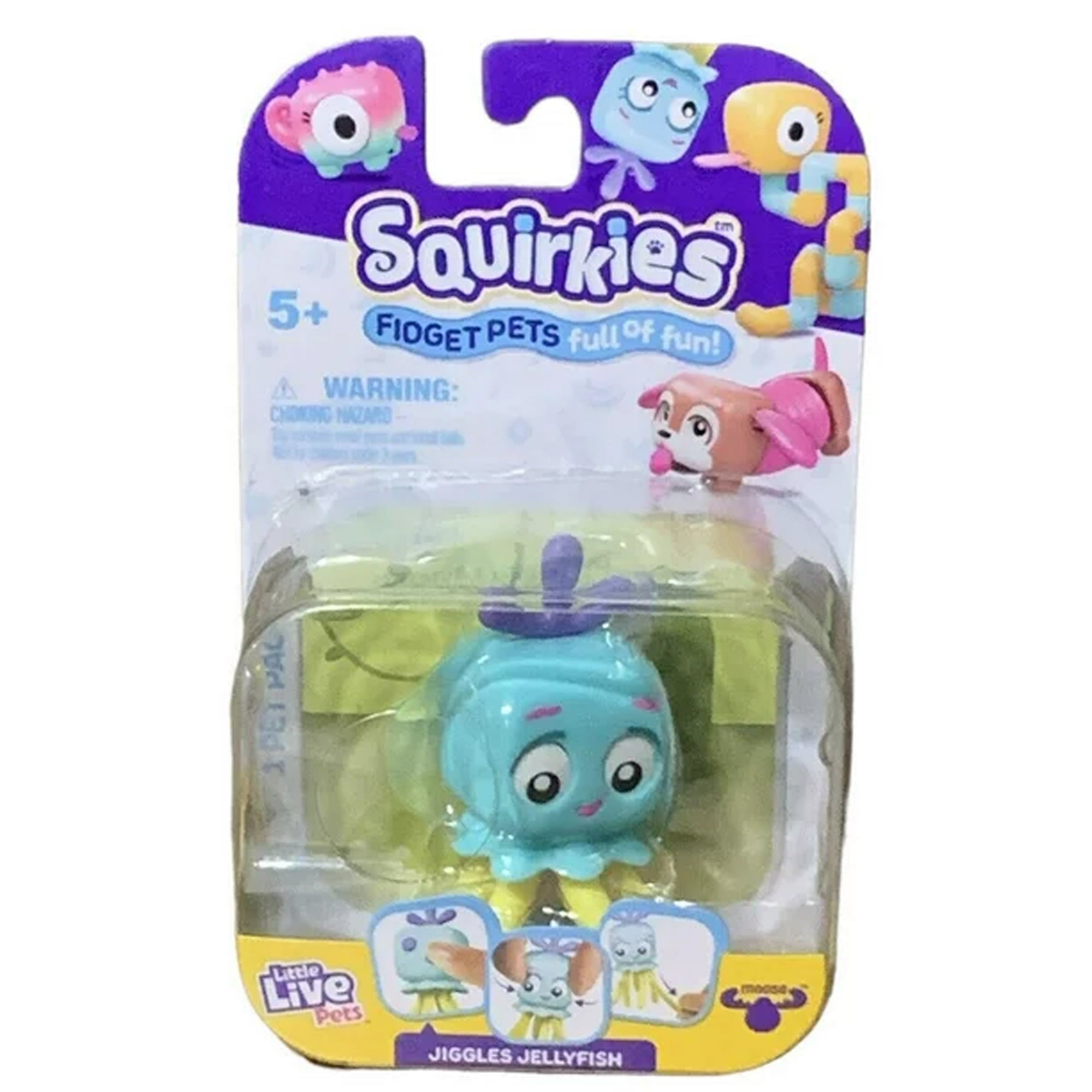 Little Live Pets, Squirkies, Interactive Fidget Toys - Jiggles Jellyfish (Color May Vary)