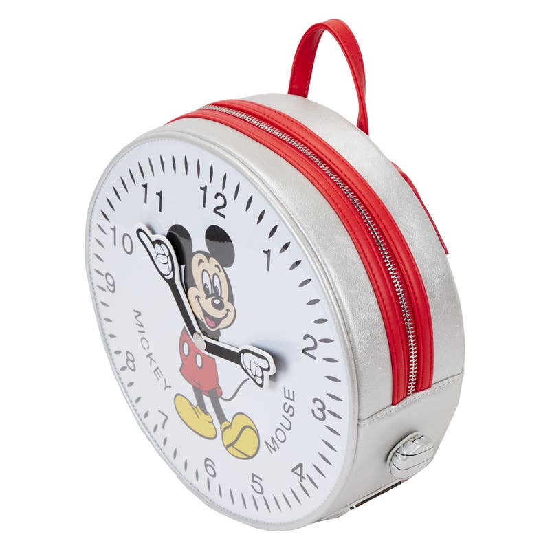 Loungefly: Disney Mickey Mouse Clock Mini Backpack – Stylish, Compact Design