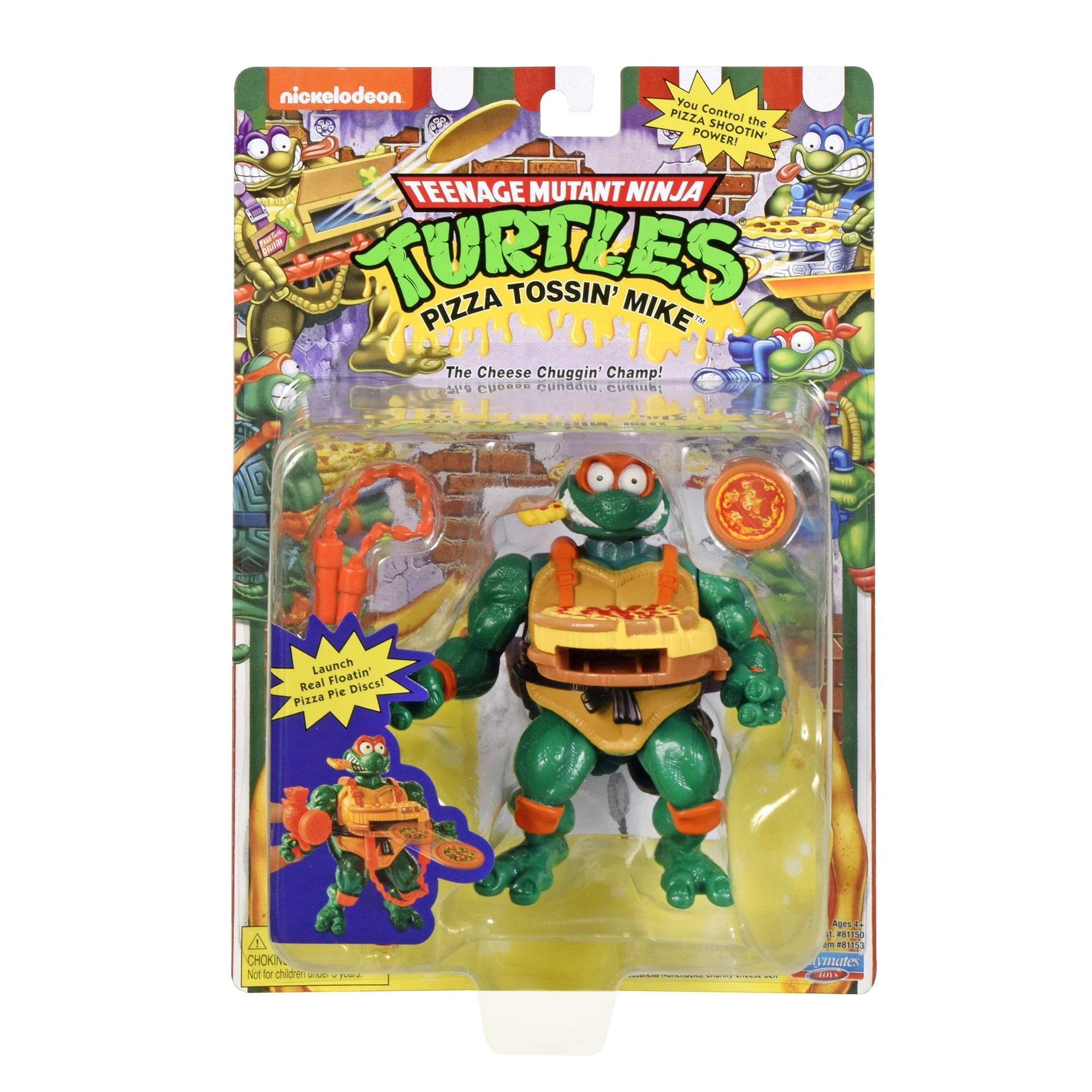 Playmates Teenage Mutant Ninja Turtles Pizza Tossin Mike Action Figure, (6")