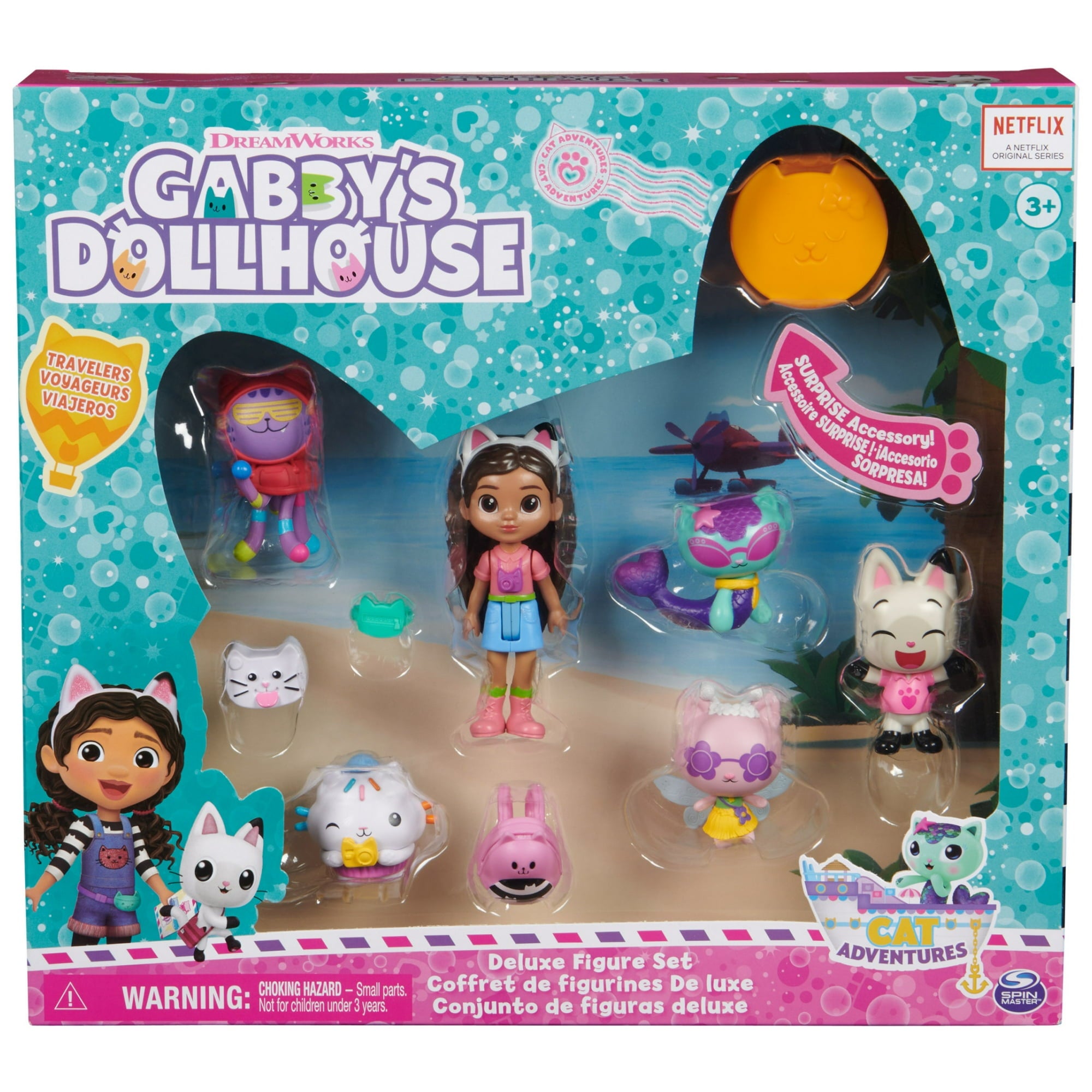 Gabby’s Dollhouse, Travelers Figure Gift Set with a Gabby Doll and 5 Cat Toy Figures