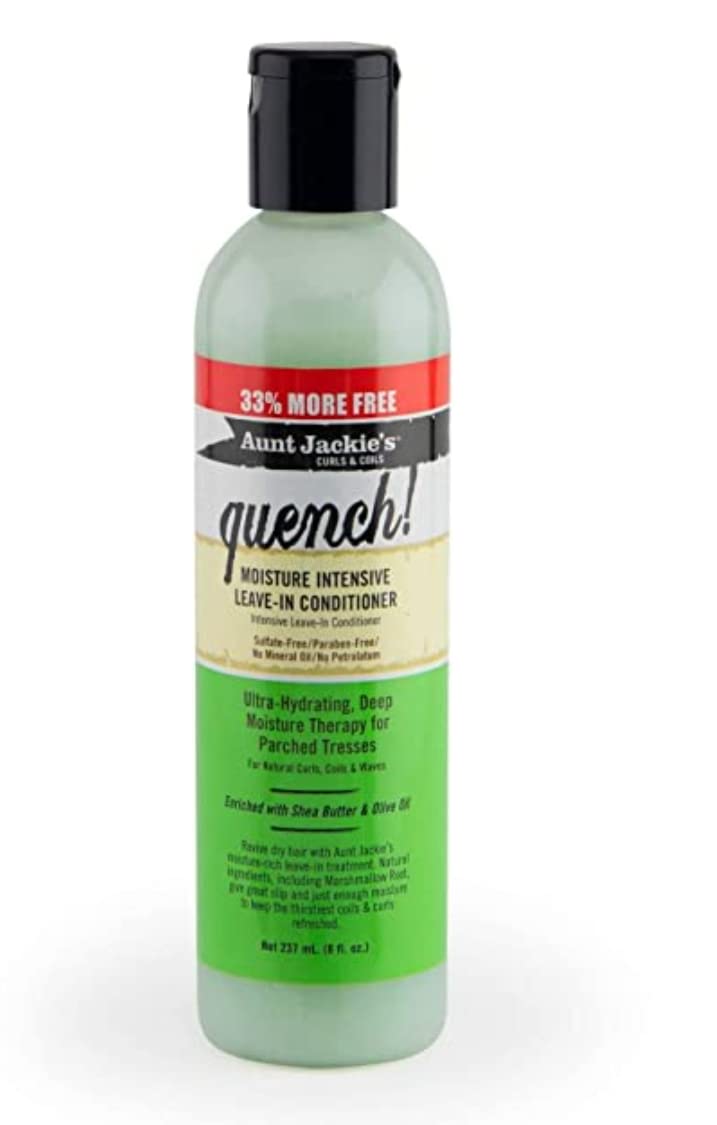 Aunt Jackie's Quench Moisture Intensive Leave-in Conditioner, Shea butter & Olive Oil, 8 Fl.Oz