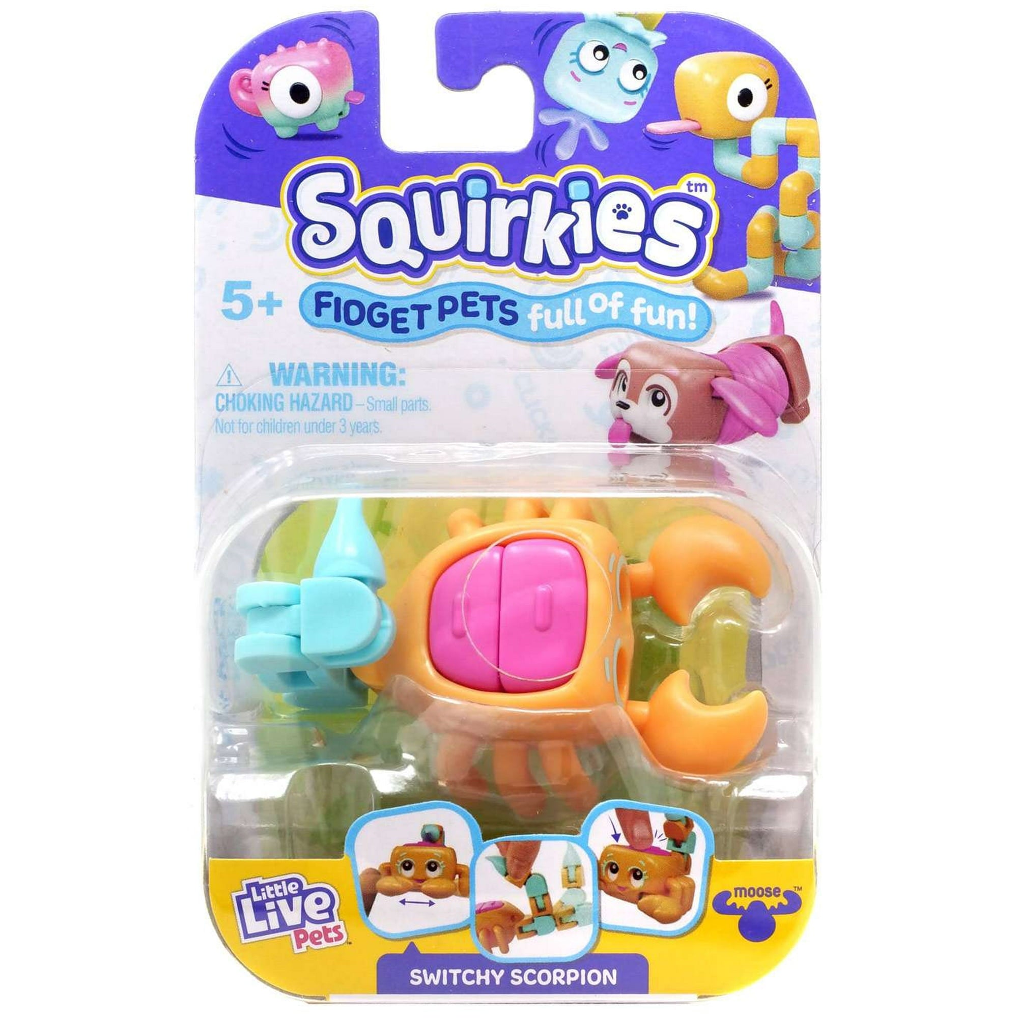 Little Live Pets, Squirkies, Interactive Fidget Toys - Switchy Scorpion (Color May Vary)