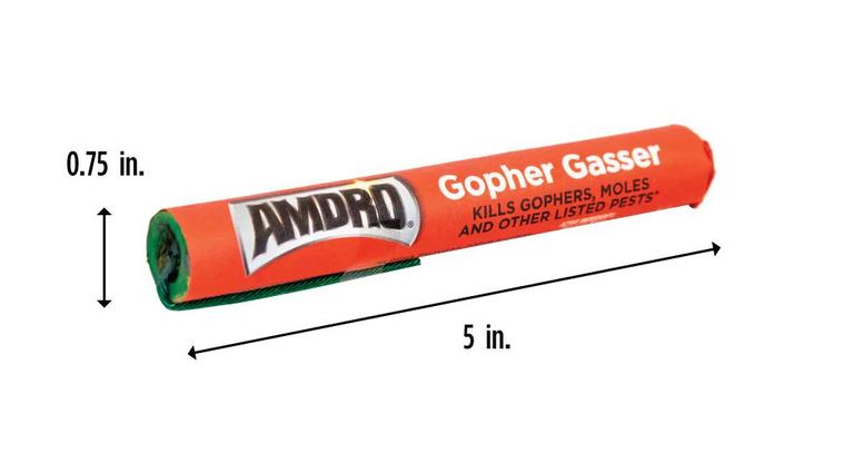 Amdro Gopher Gassers Kills Gophers Moles Rats Woodchucks Skunks Multi Packs of - 6 Gassers