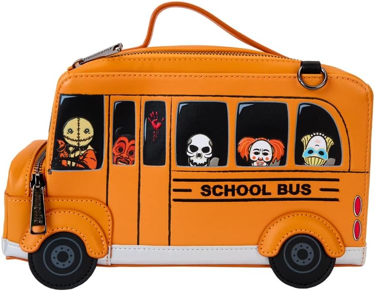 Loungefly: Trick R Treat School Bus Crossbody Bag – Stylish, Compact Design
