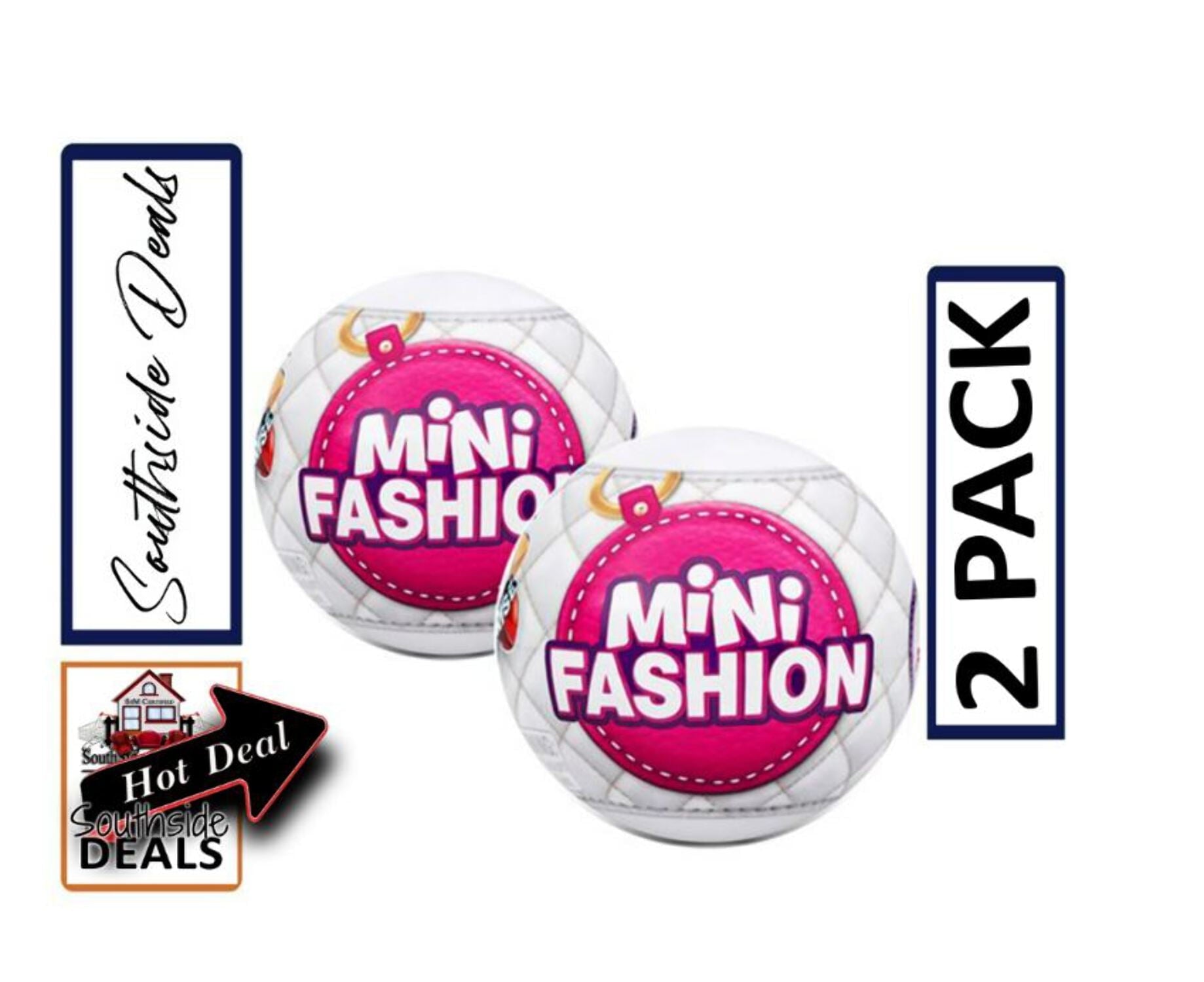 Mini Fashion Real Fabric Fashion Bags And Accessories Capsule Collectible Toy By ZURU (2 Pack Bundle)