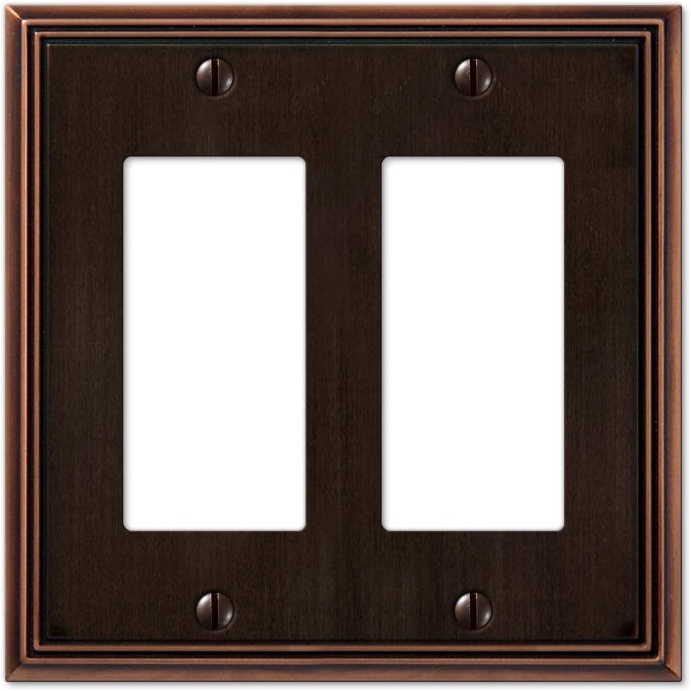Amerelle 77RRDB Wallplate, Double Toggle, Aged Bronze