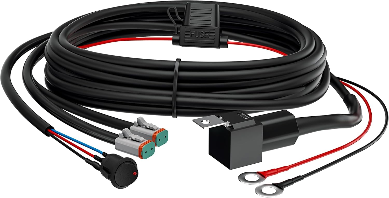 Philips Ultinon Drive 5000 Series Dual Lamp Wiring Harness Kit | UD1006WX1 | Weatherproof Deutsch Connector