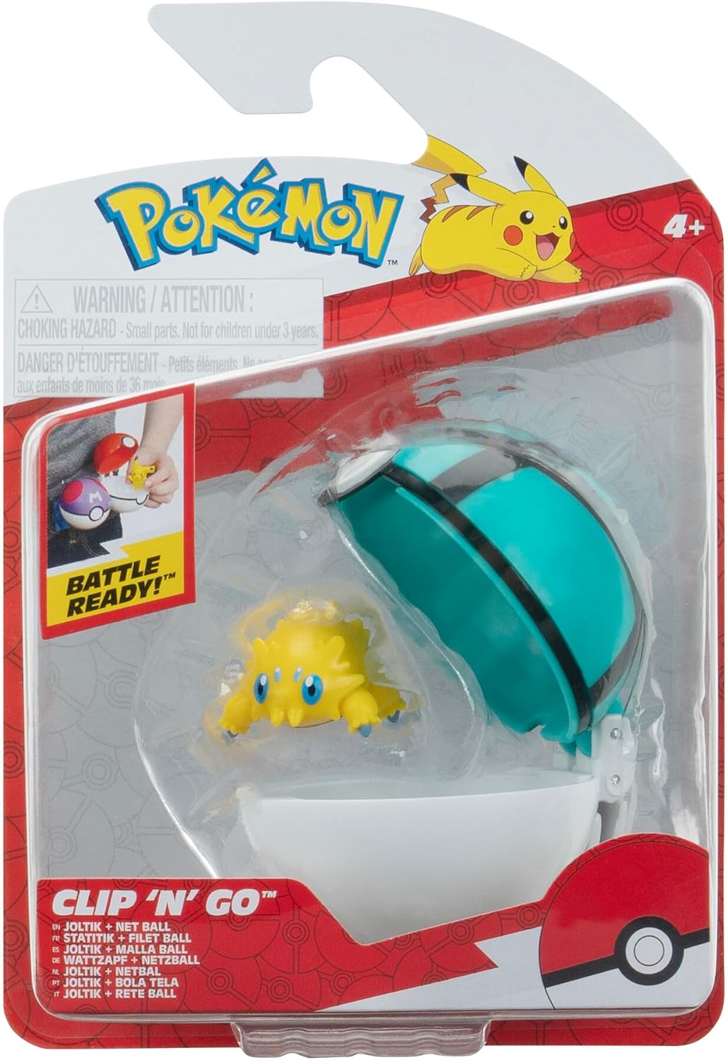 Pokemon Clip ‘N’ Go Joltik and Net Ball - Includes 2 inch Battle Figure