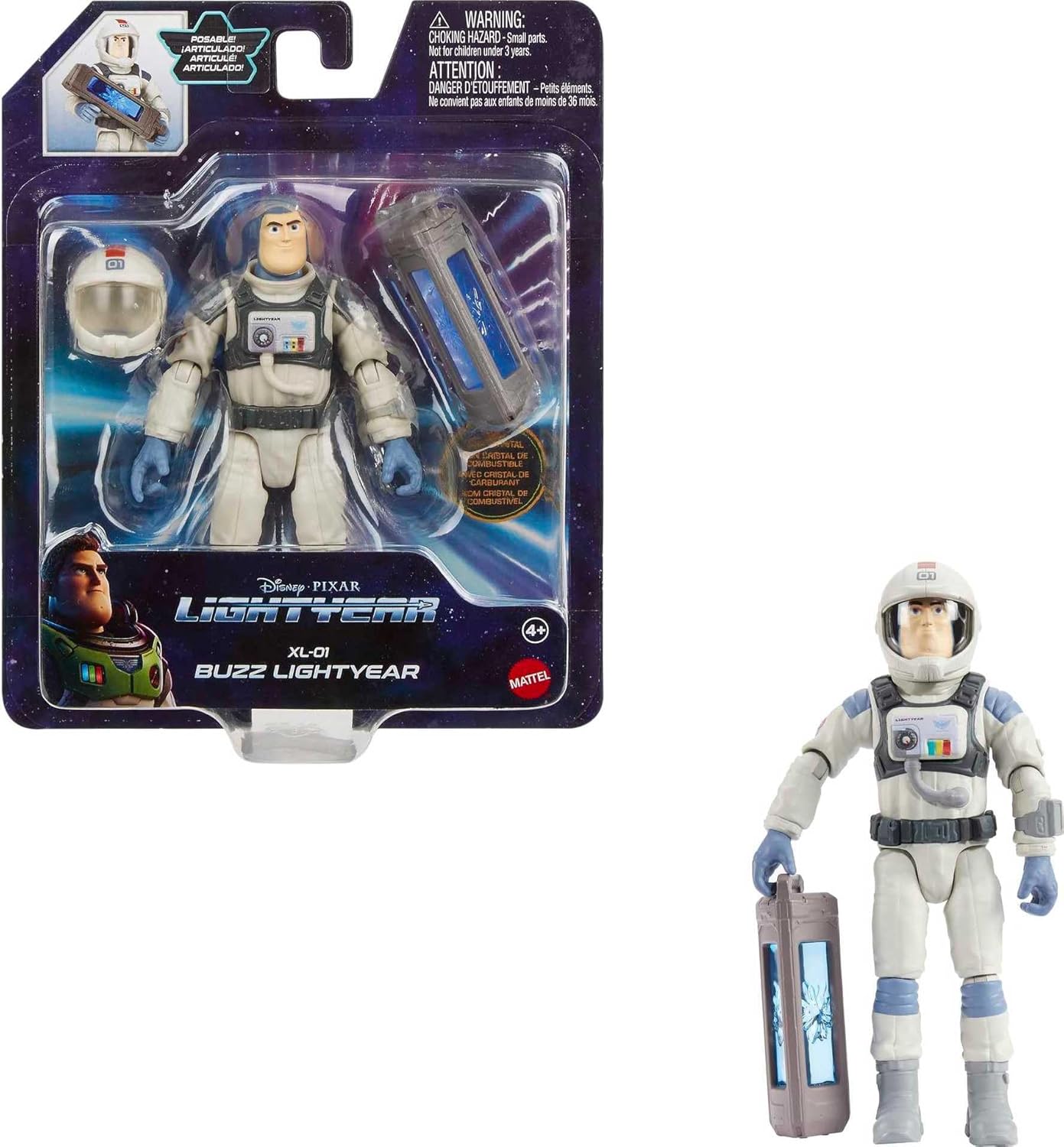 Mattel Disney and Pixar Lightyear XL-01 Buzz Lightyear Action Figure, 12 Points of Articulation & Accessories, 5-in Scale