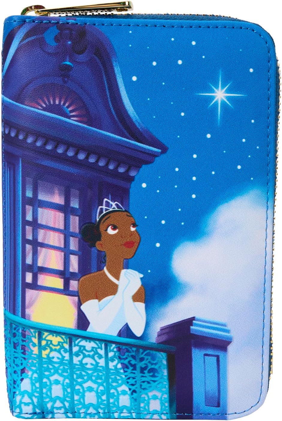 Loungefly: Disney Princess and The Frog 15th Anniversary Zip Around Wallet, Compact and Stylish Design