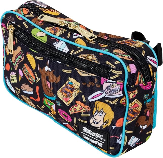 Loungefly: Scooby Doo Snacks Print Nylon Belt Bag, Compact and Stylish Design