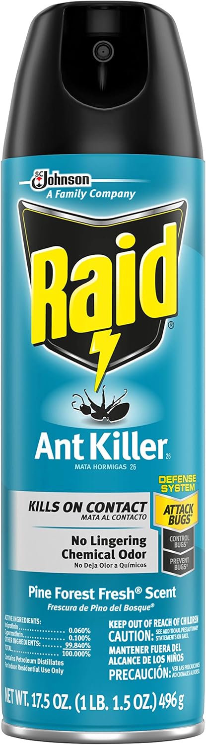 Raid Ant Killer 26, Insecticide Spray for Home, Pine Forest Fresh Scent, 17.5 oz