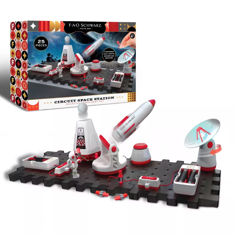 FAO SCHWARZ Space Station Circuitry Experiment Set, Gray, 2.00 x 1.88 x 3.80 inches, 087-08-0386