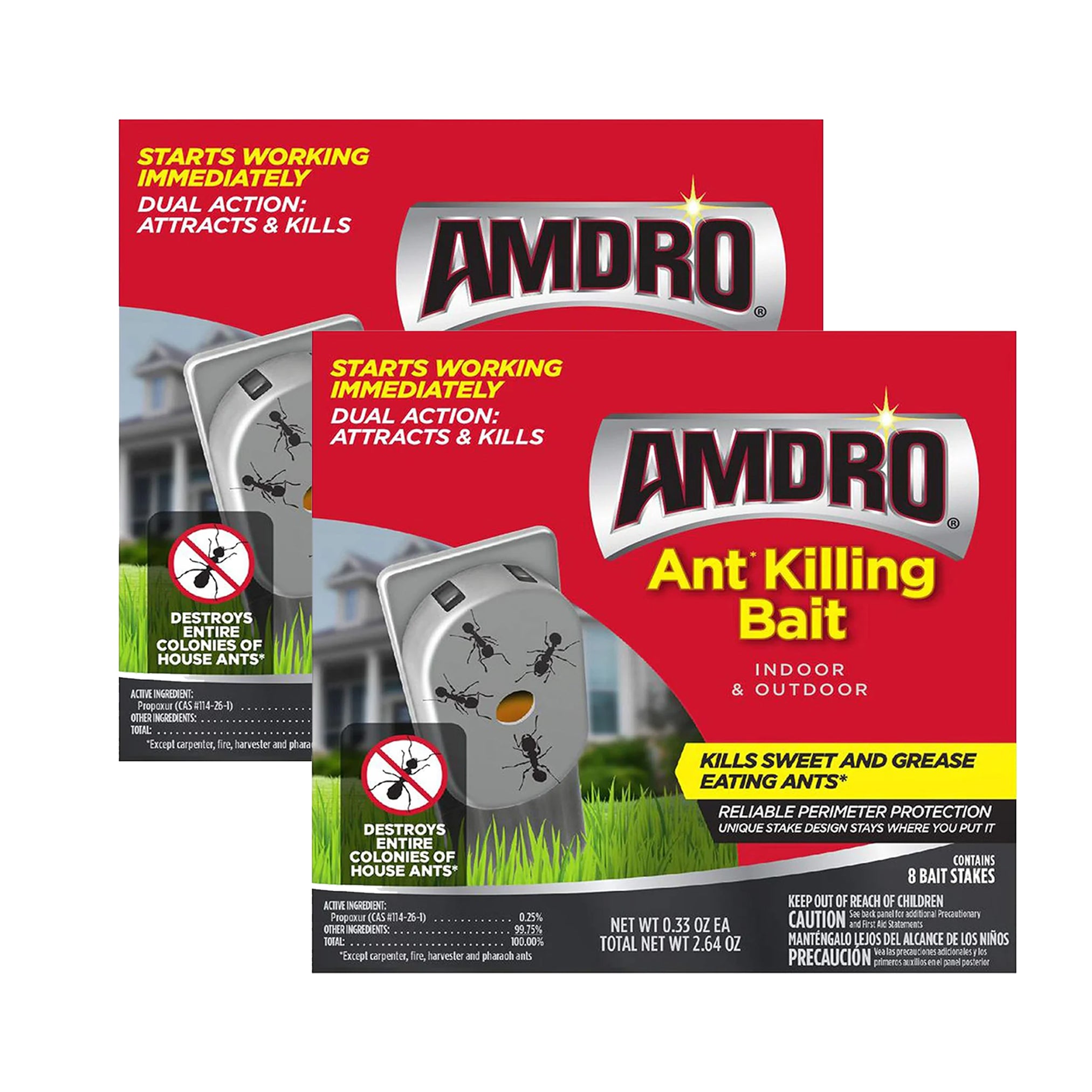 Amdro Ant Killing Bait Indoor & Outdoor Stakes 8pk - Packaging may vary!
