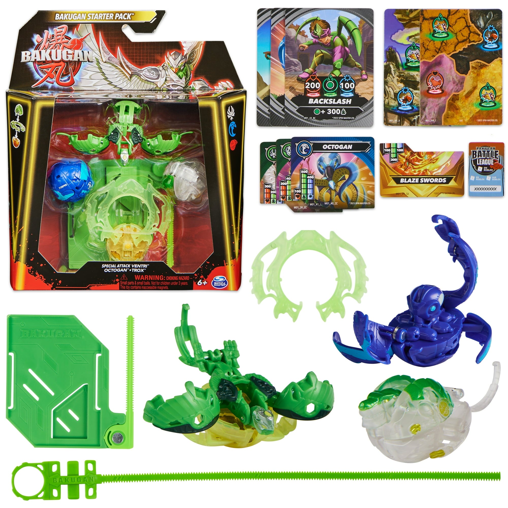 Bakugan Starter 3-Pack, Special Attack Ventri, Octogan and Trox