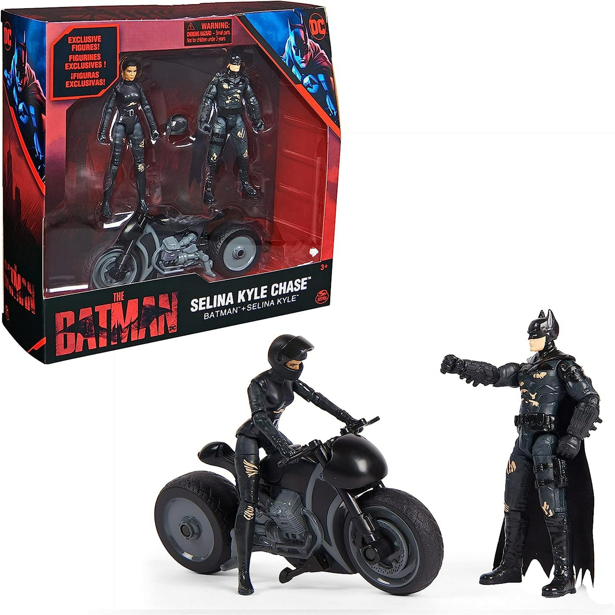 The Batman 2022 Movie Series Selina Kyle Chase Set with Batman and Motorcycle