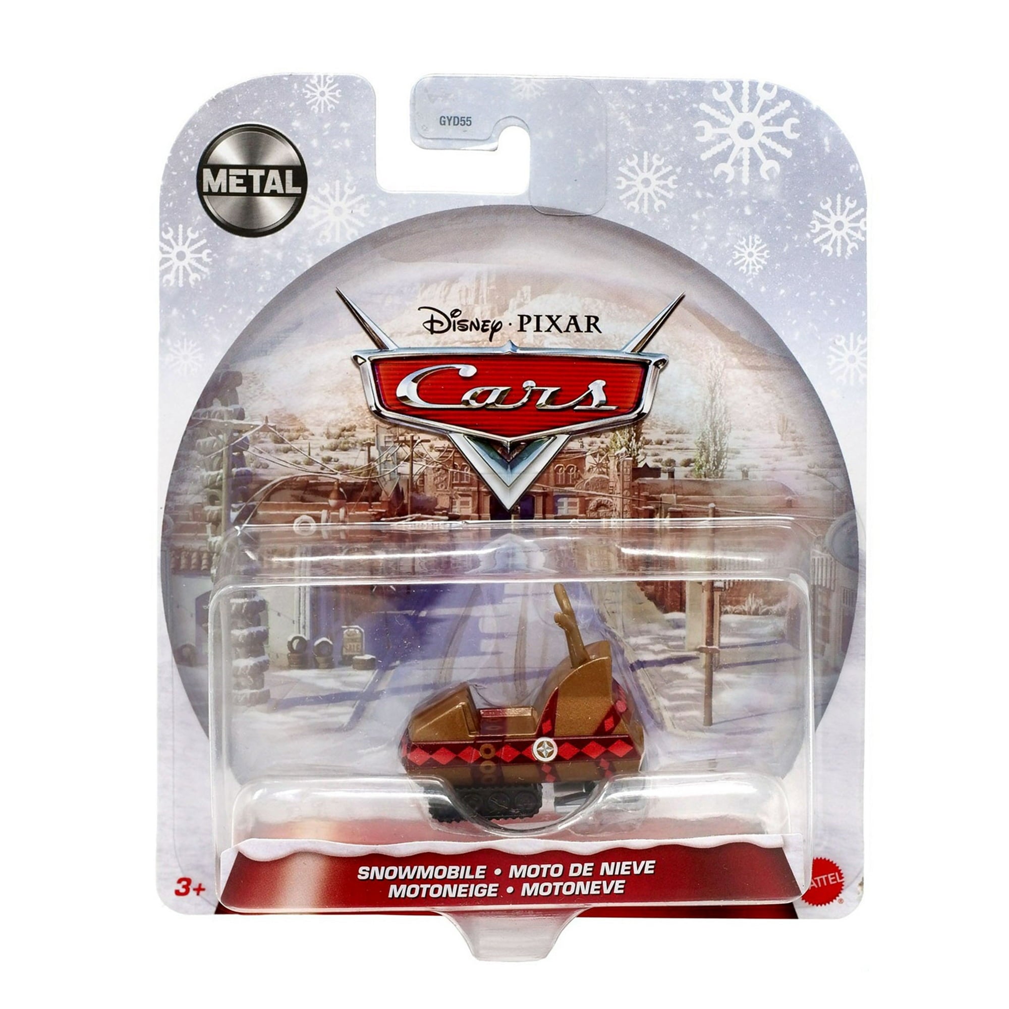 Cars Disney Pixar, Snow Mobile Winter Metal Edition Play Vehicle, 1.55 Scale, Perfect Car Toy For Children 3 Years & Up