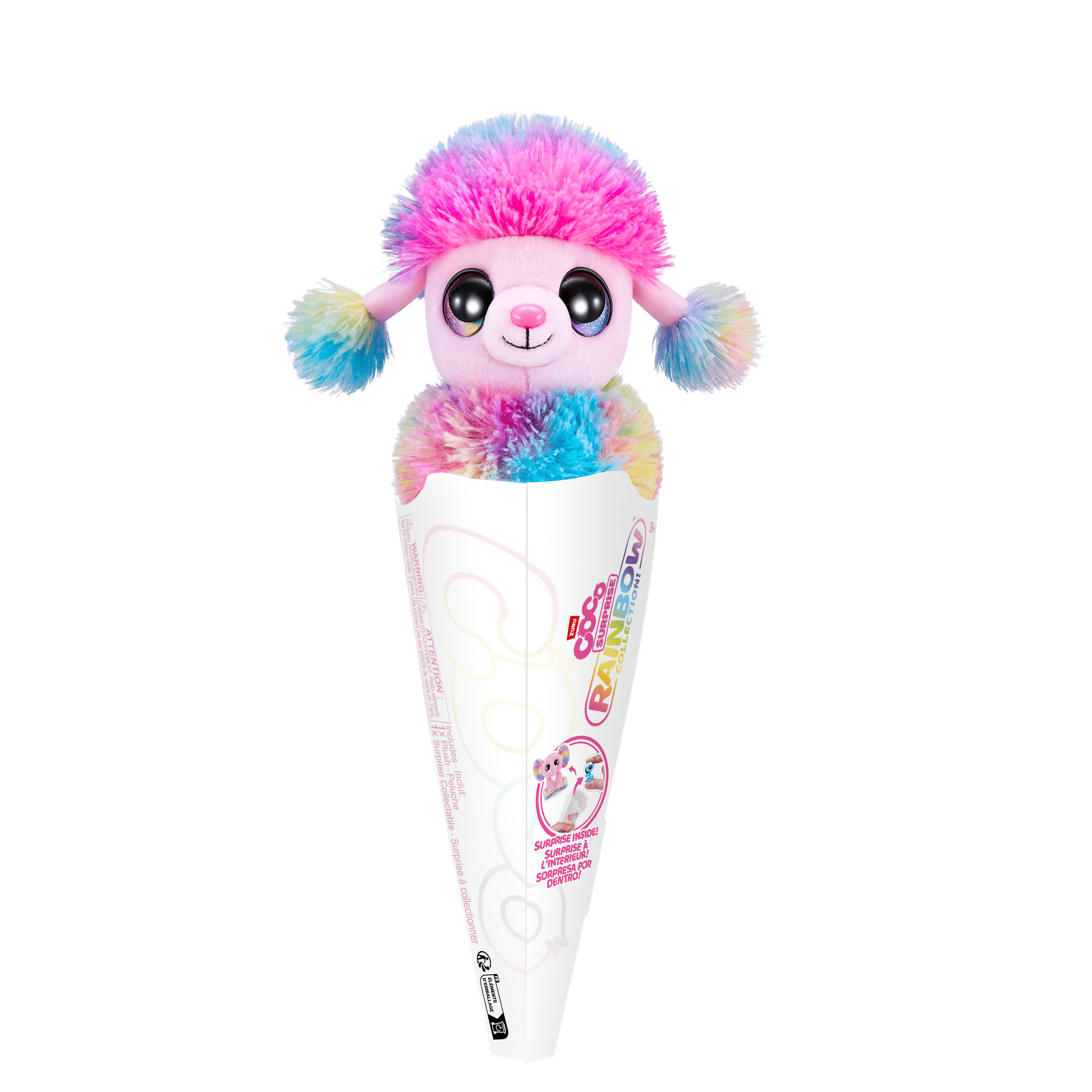 Coco Cones Surprise Rainbow Series Splash Animal Plush Toy by ZURU