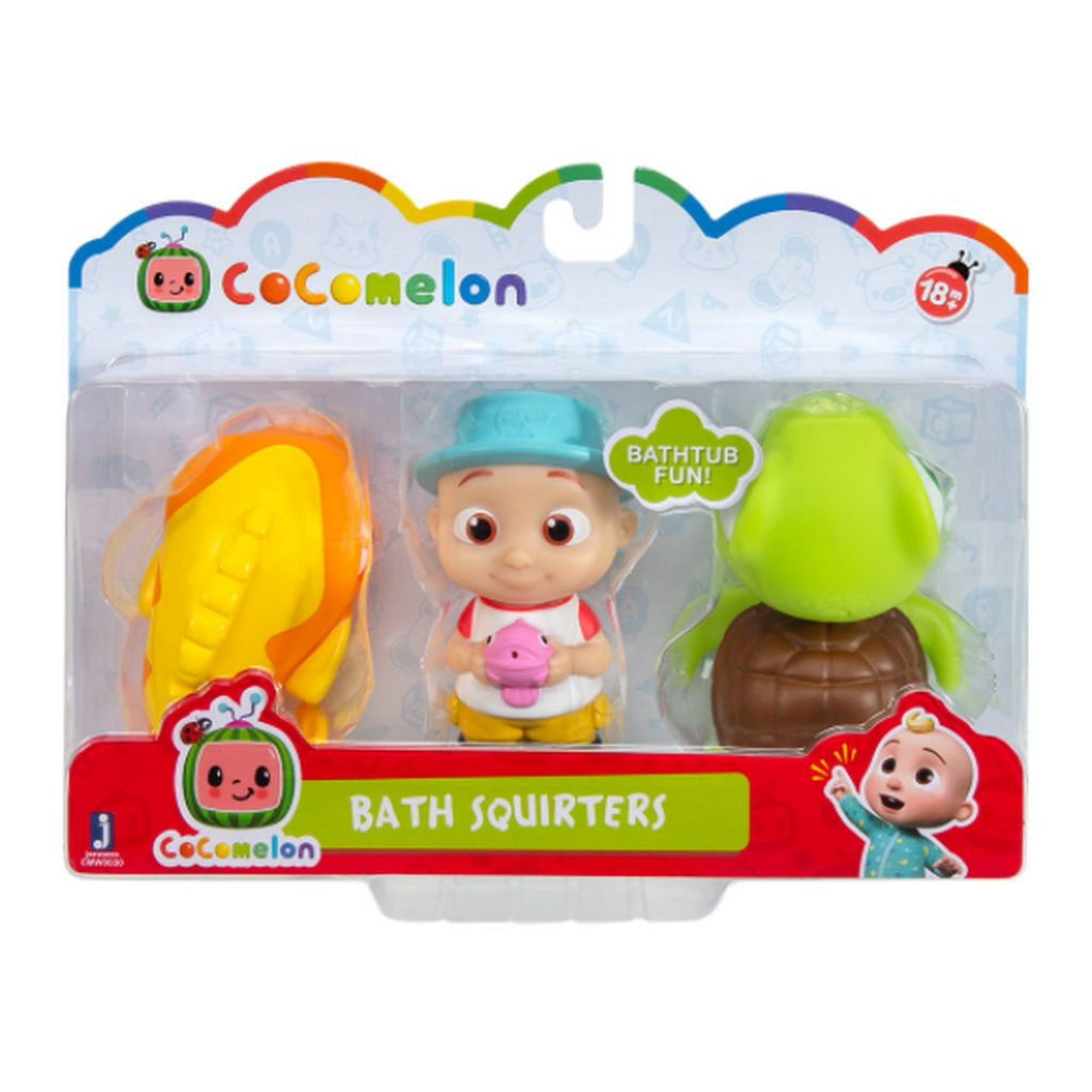 Cocomelon Bath Squirters JJ, Sea Turtle and Fish Figures