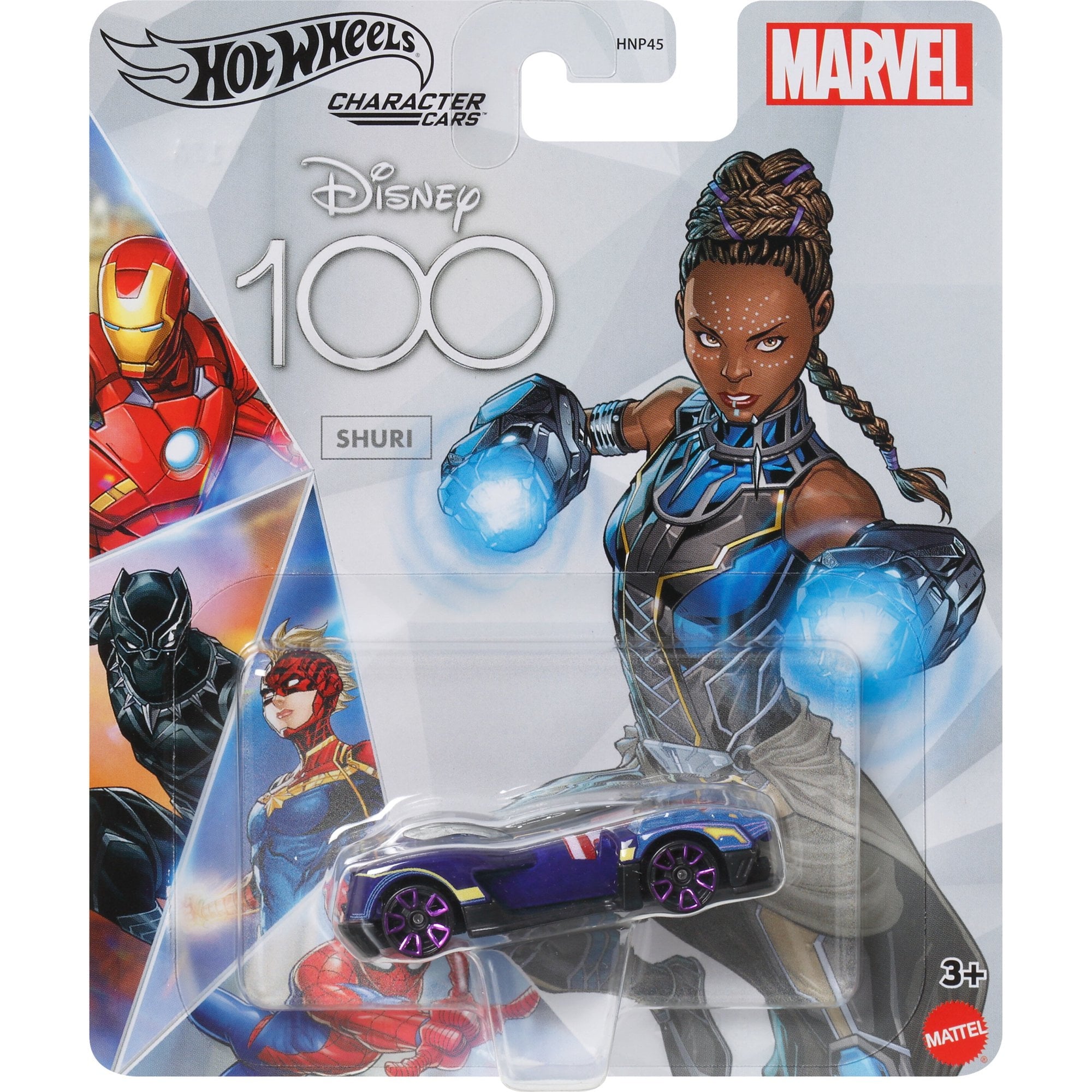 Disney 100 Edition Hot Wheels Character Car, Marvel Shuri, Scale 1:64, Perfect For Ages 3 Years & Up
