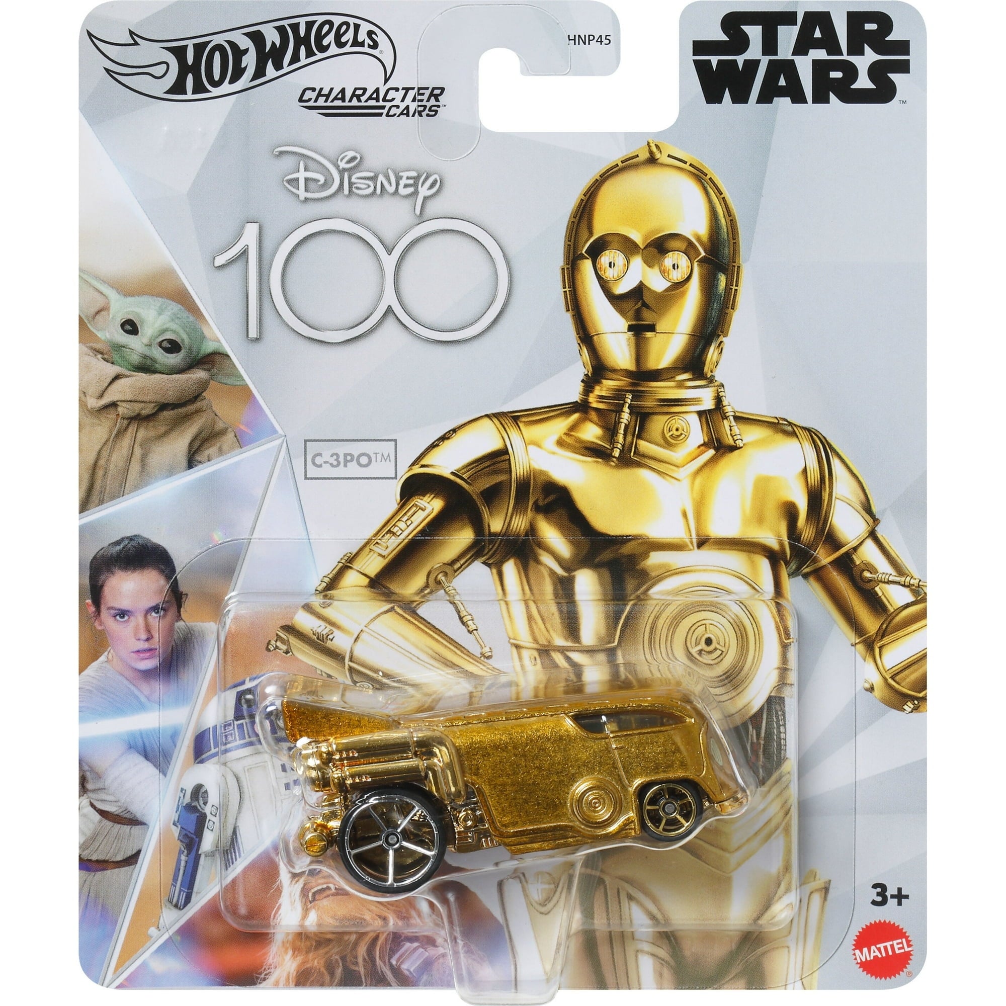 Disney 100 Edition Hot Wheels Character Car, Star Wars C-3PO, Scale 1:64, Perfect For Ages 3 Years & Up