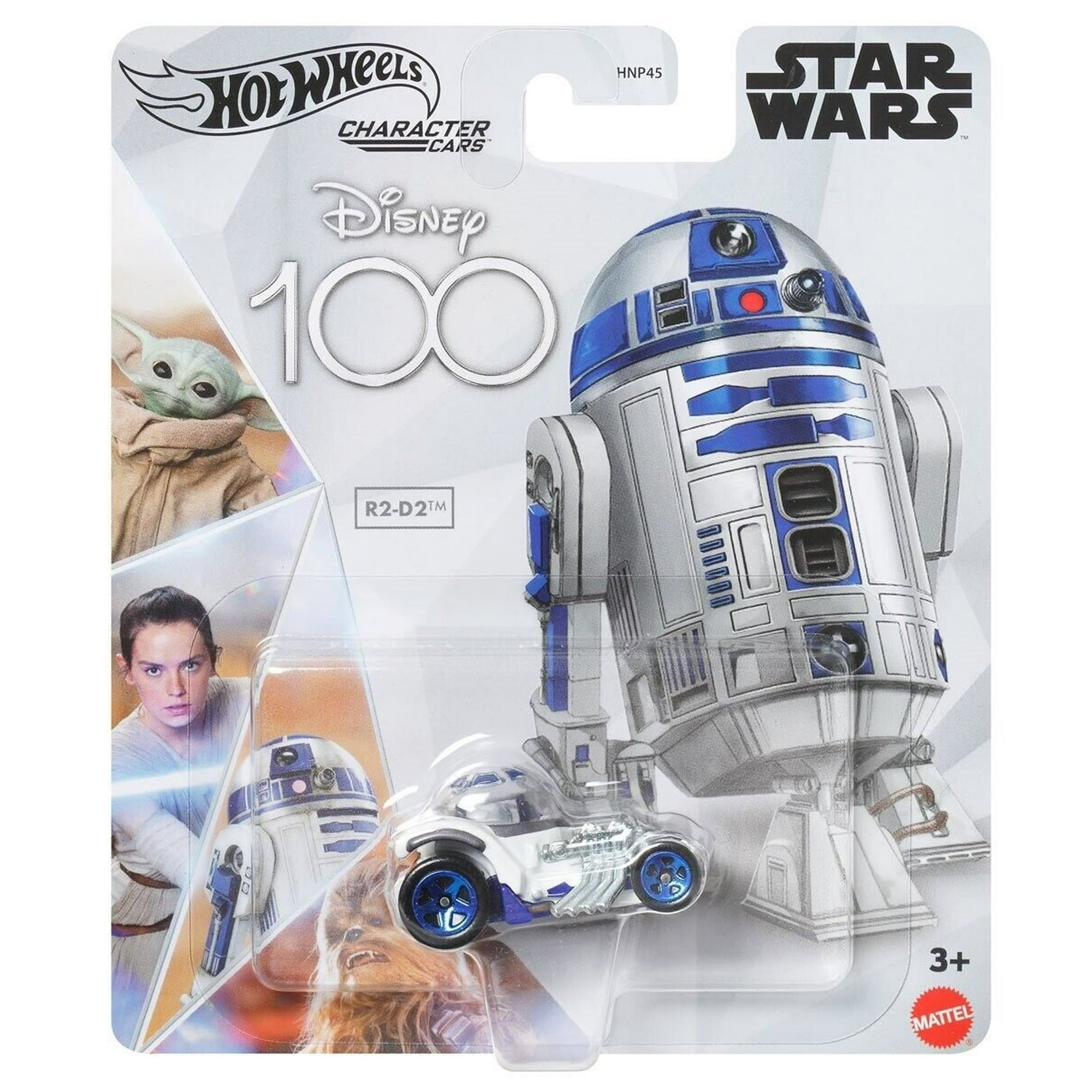 Disney 100 Edition Hot Wheels Character Car, Star Wars R2-D2, Scale 1:64, Perfect For Ages 3 Years & Up