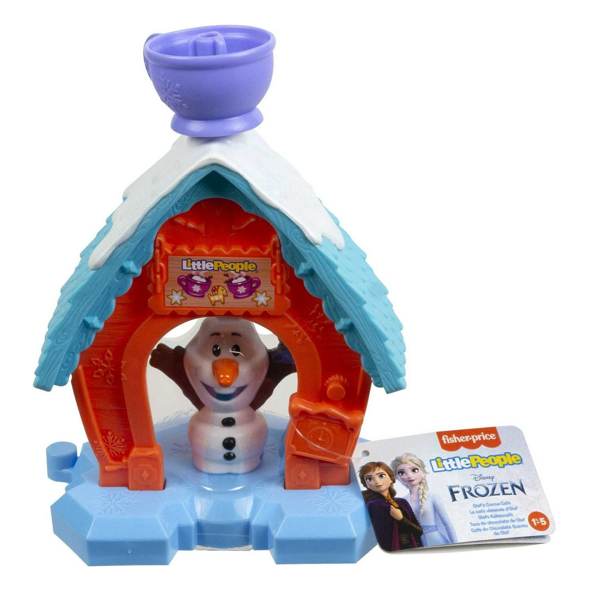 Disney Frozen Olaf’s Cocoa Cafe Little People Portable Playset with Figure for Toddlers