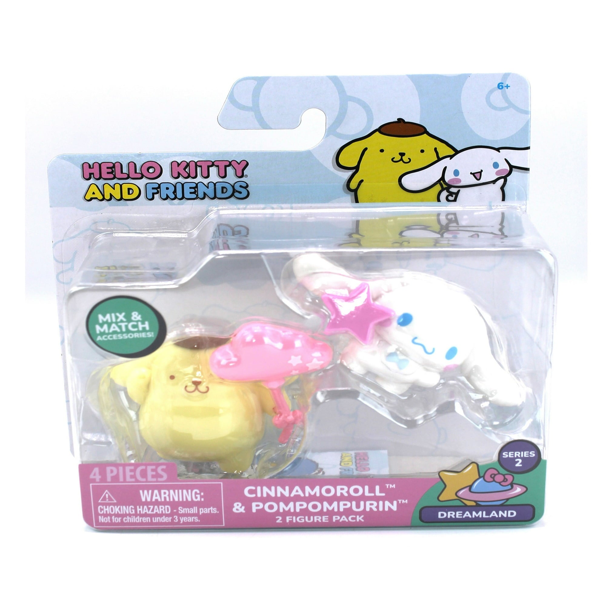 Hello Kitty and Friends Series 2 Dreamland 2 Inch Figures - Cinnamoroll And Pompompurin