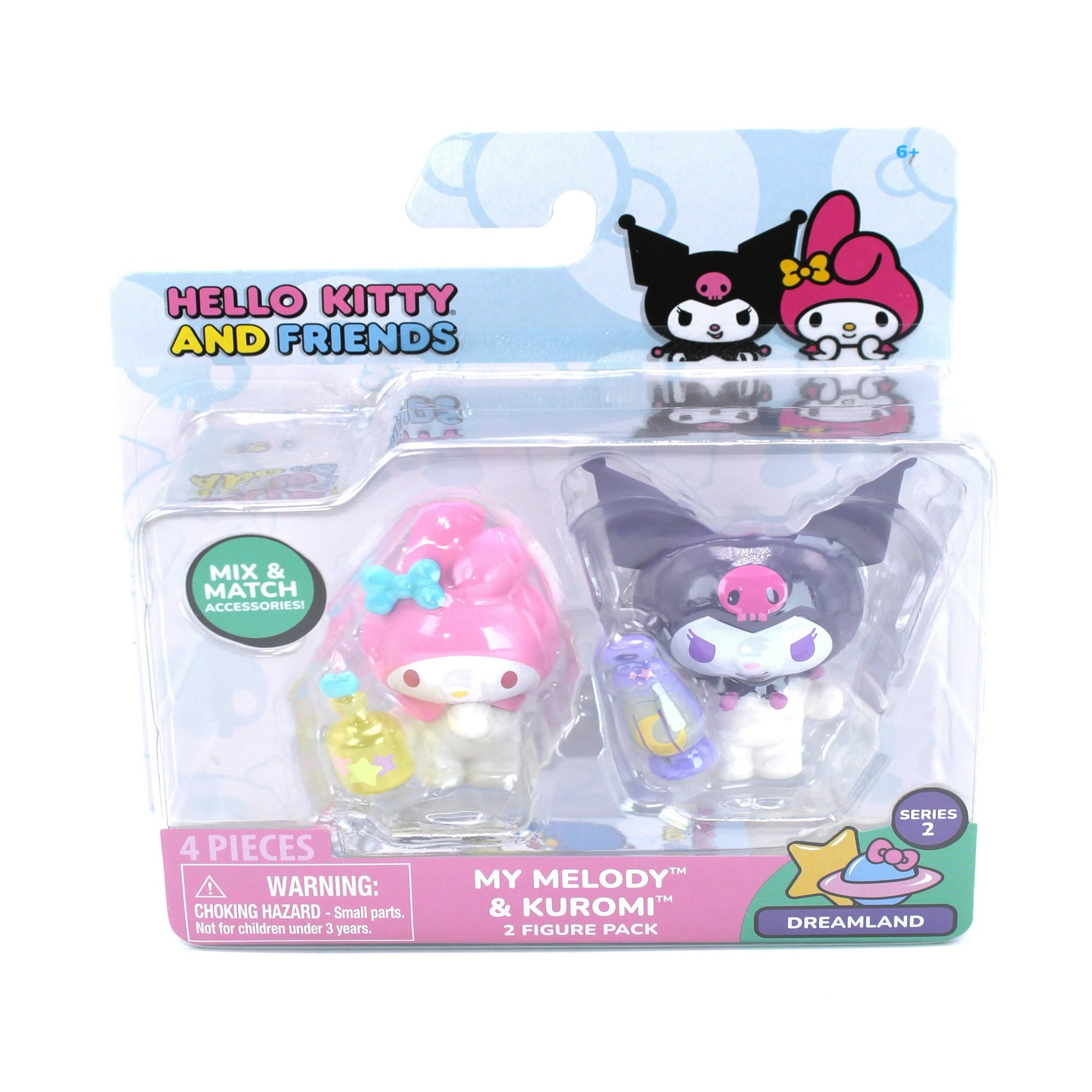 Hello Kitty and Friends Series 2 Dreamland 2 Inch Figures - My Melody And Kuromi