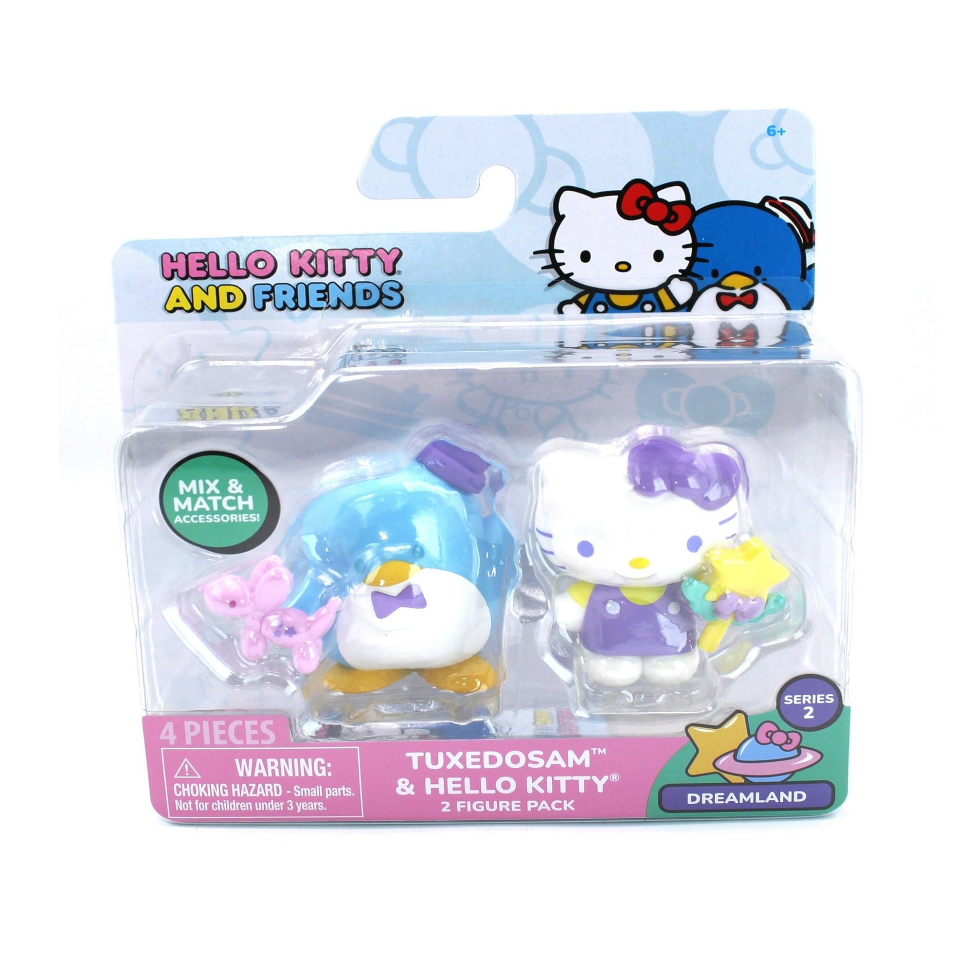 Hello Kitty and Friends Series 2 Dreamland 2 Inch Figures - TuxedoSam And Hello Kitty