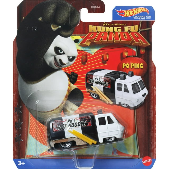 Hot Wheels Licensed Character Car (Disney Kung Fu Panda Po Ping), Gift for Kids 3 Years & up & Collectors