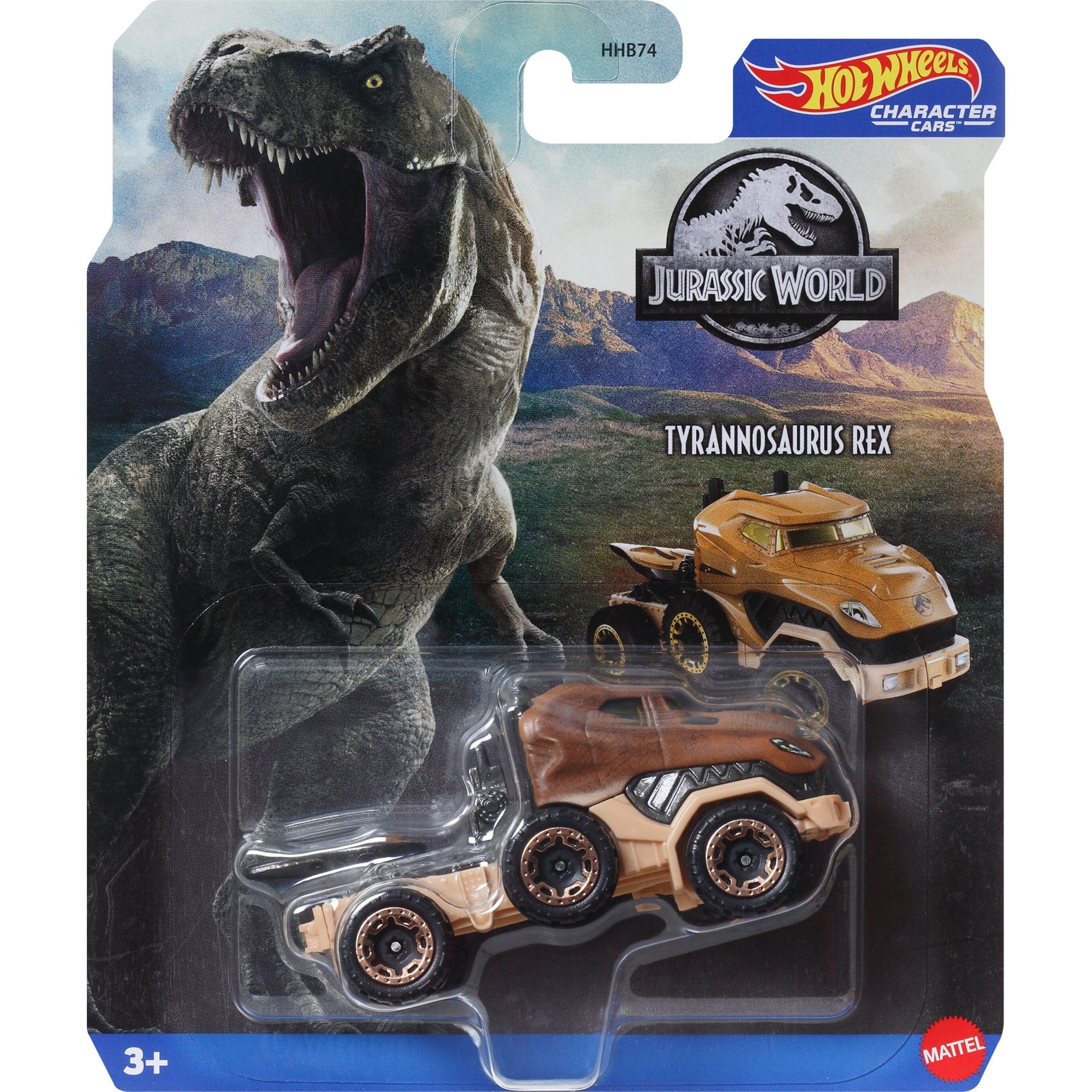 Hot Wheels Licensed Character Car (Jurassic World Tyrannosaurus Rex), Gift for Kids 3 Years & up & Collectors
