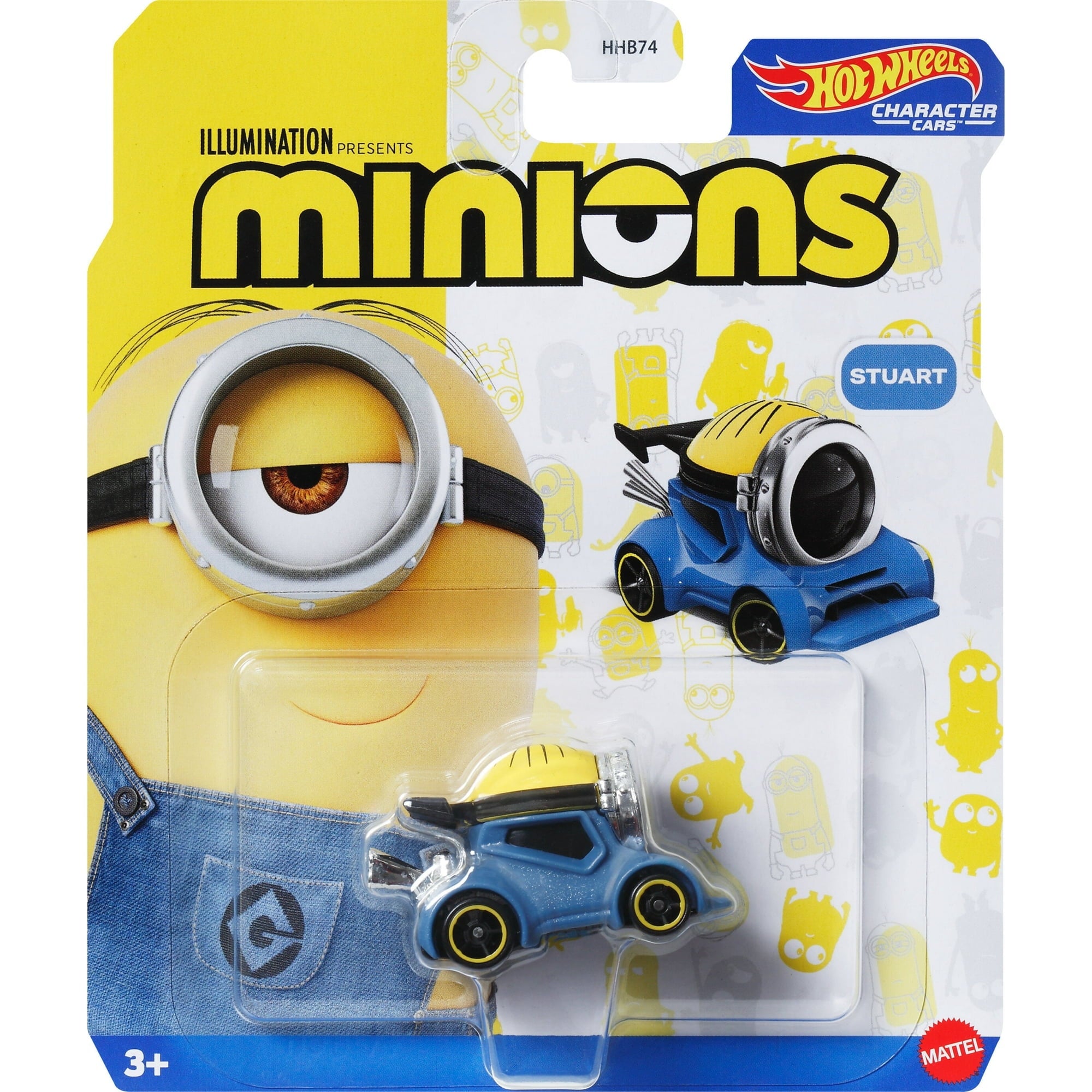 Hot Wheels Licensed Character Car (Minions Stuart), Gift for Kids 3 Years & up & Collectors