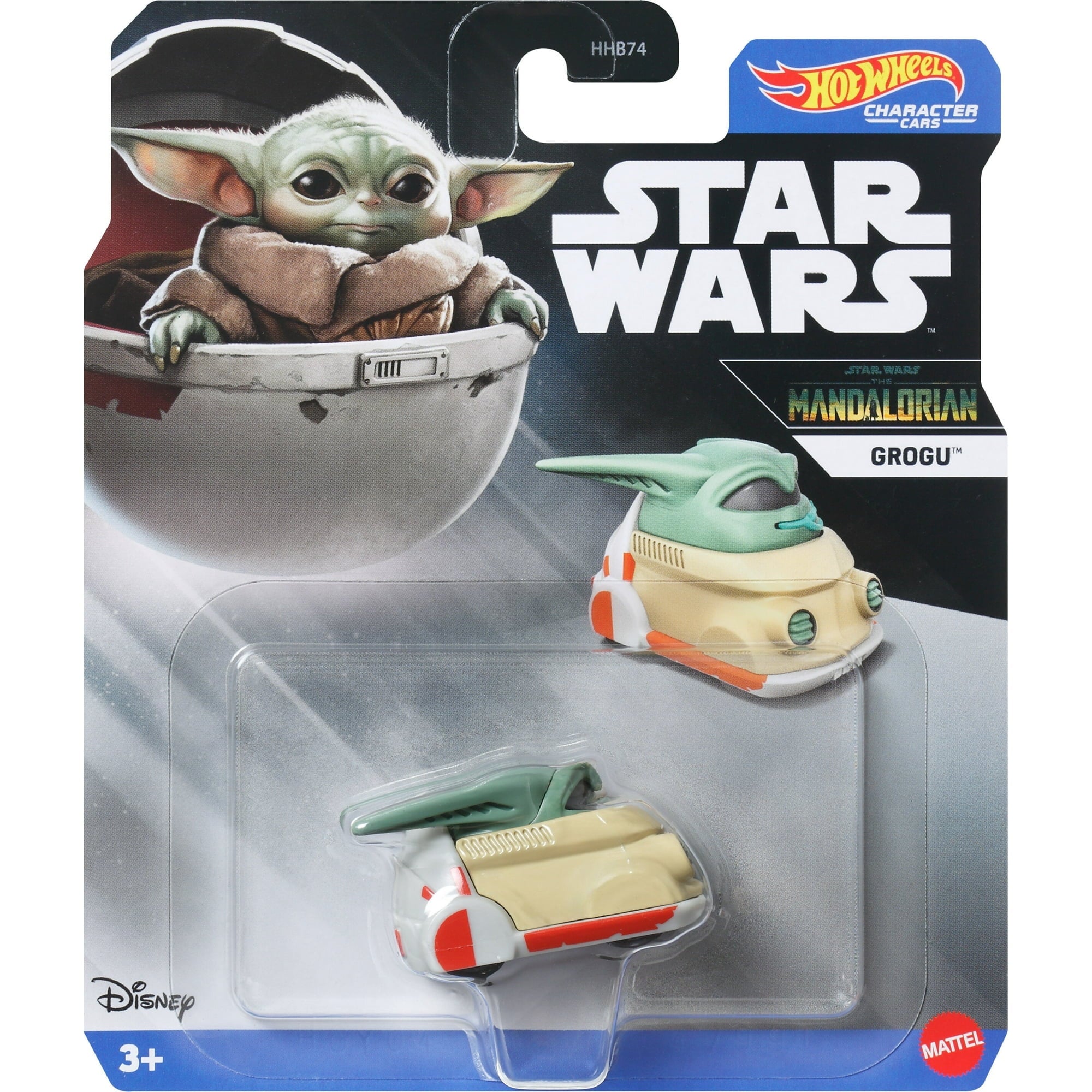 Hot Wheels Licensed Character Car (Star Wars Mandalorian Grogu), Gift for Kids 3 Years & up & Collectors