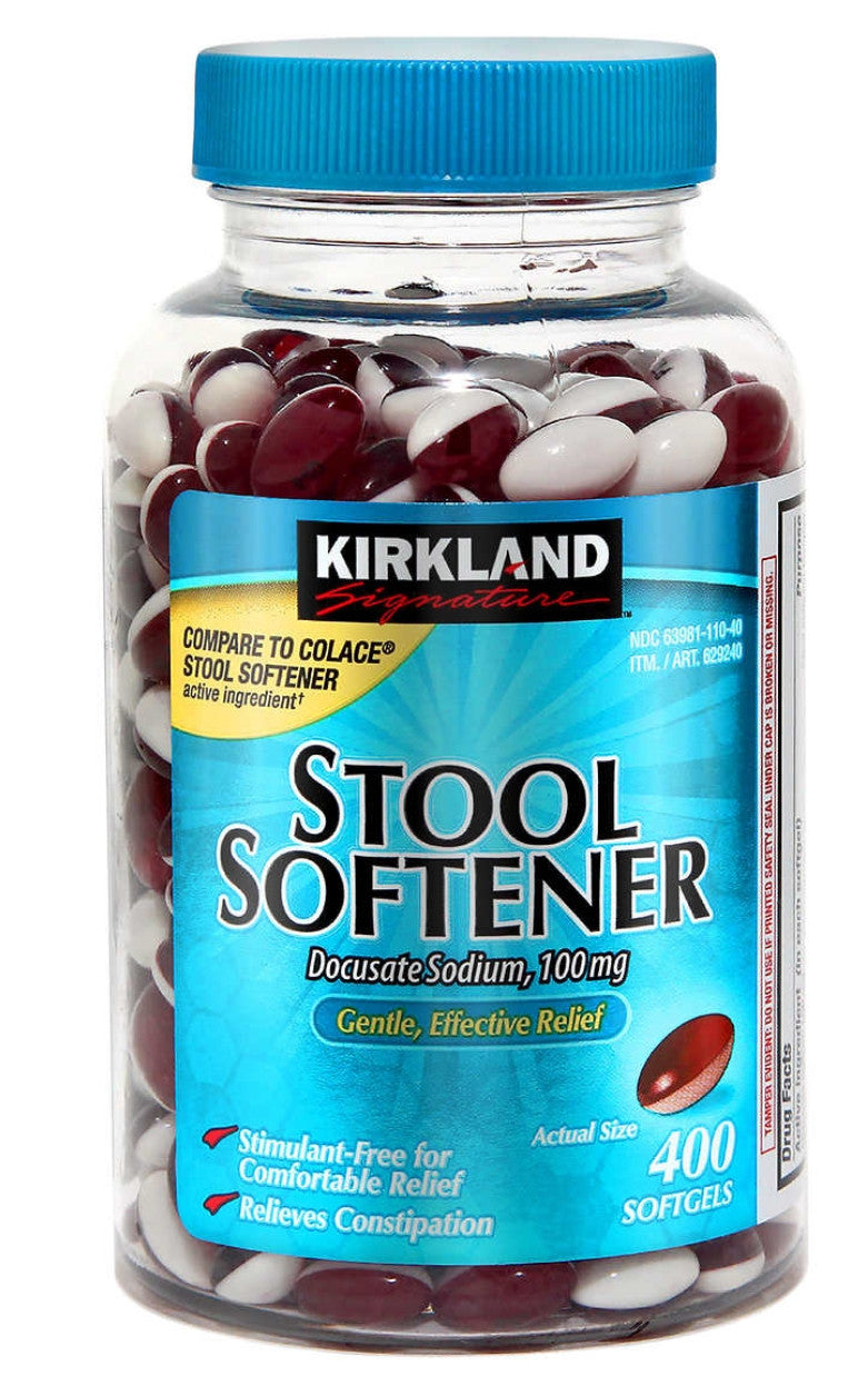 Kirkland Signature Stool Softener, 100 mg, 400 Softgels