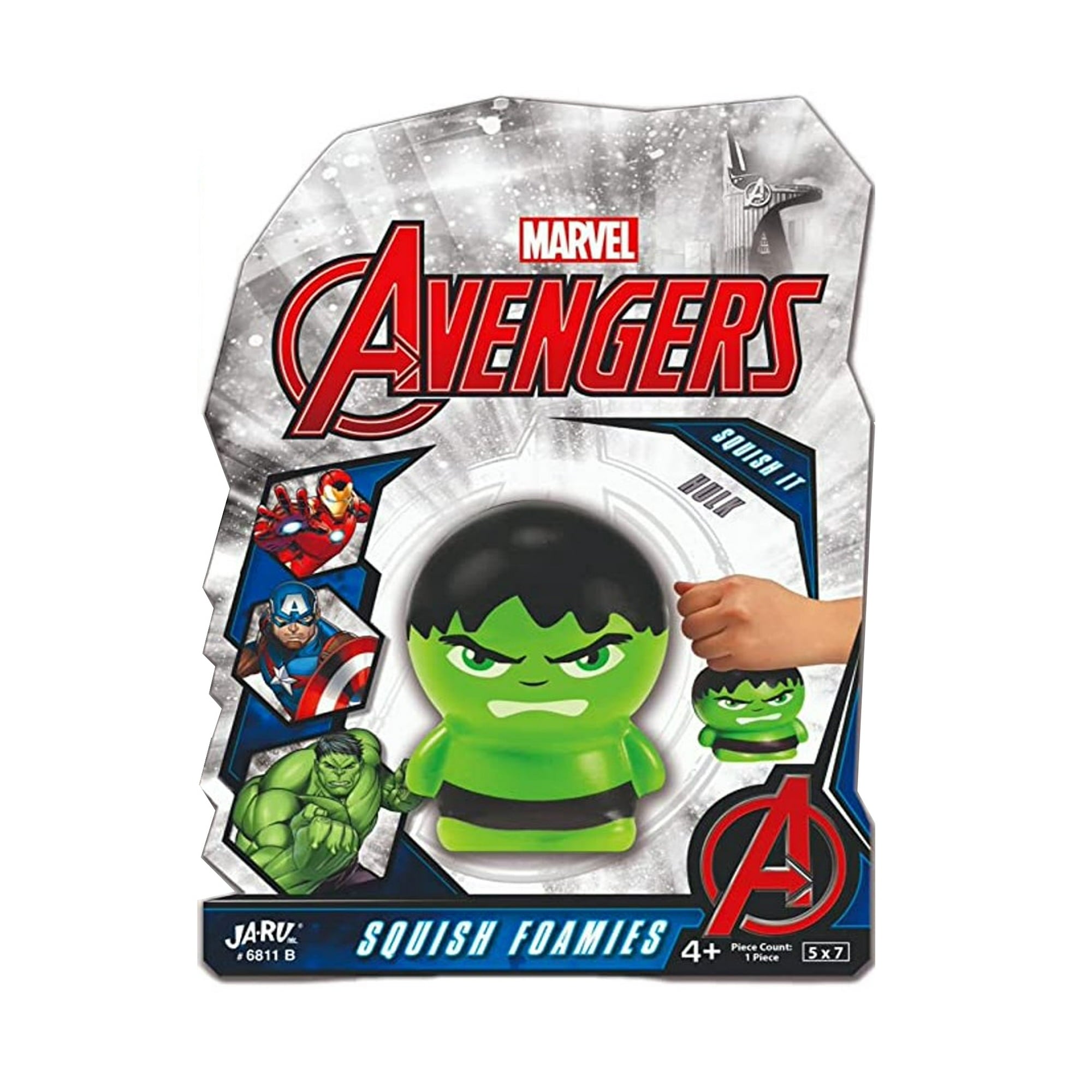 Marvel Avengers Foamies, Squishy Foam Super Heroes, Squishy Hulk, For Ages 4 Years Old & Up