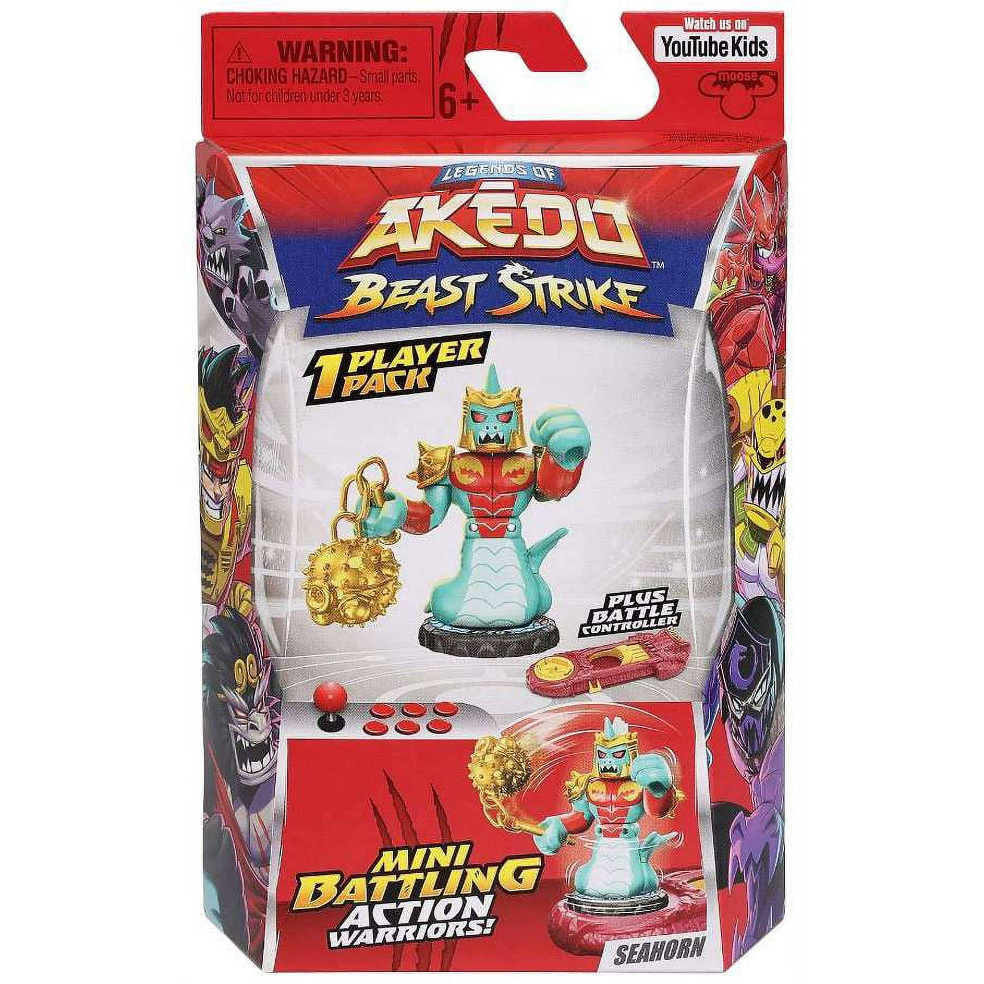 Moose Toys Legends of Akedo Beast Strike Seahorn Battling Action Figure