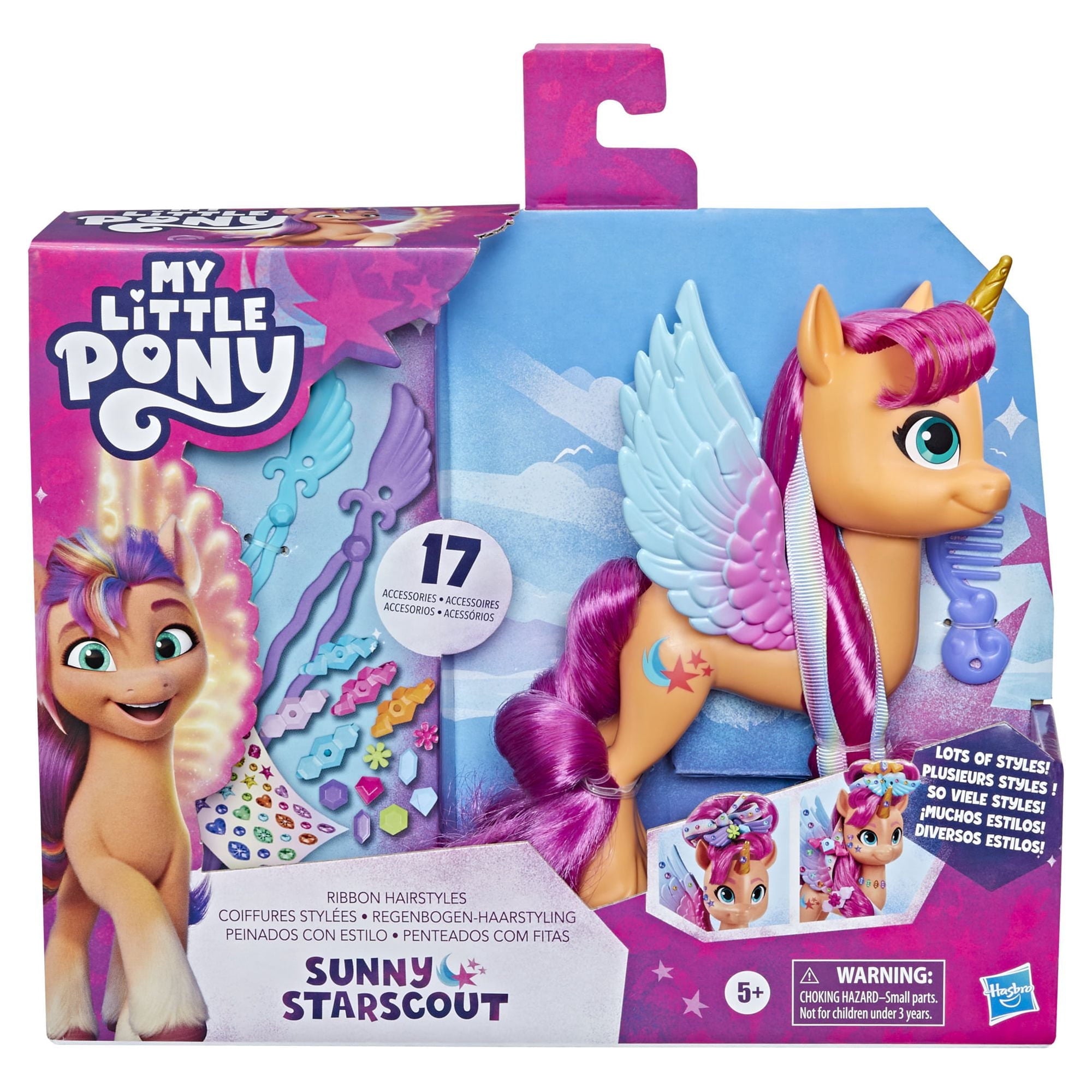 My Little Pony Toys: Make Your Mark Toy Ribbon Hairstyles Sunny Starscout, 6-Inch Pony