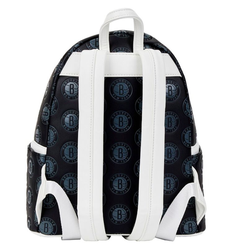 Loungefly: NBA Brooklyn Nets Logo Mini Backpack – Stylish, Compact Design with Iconic Team Branding