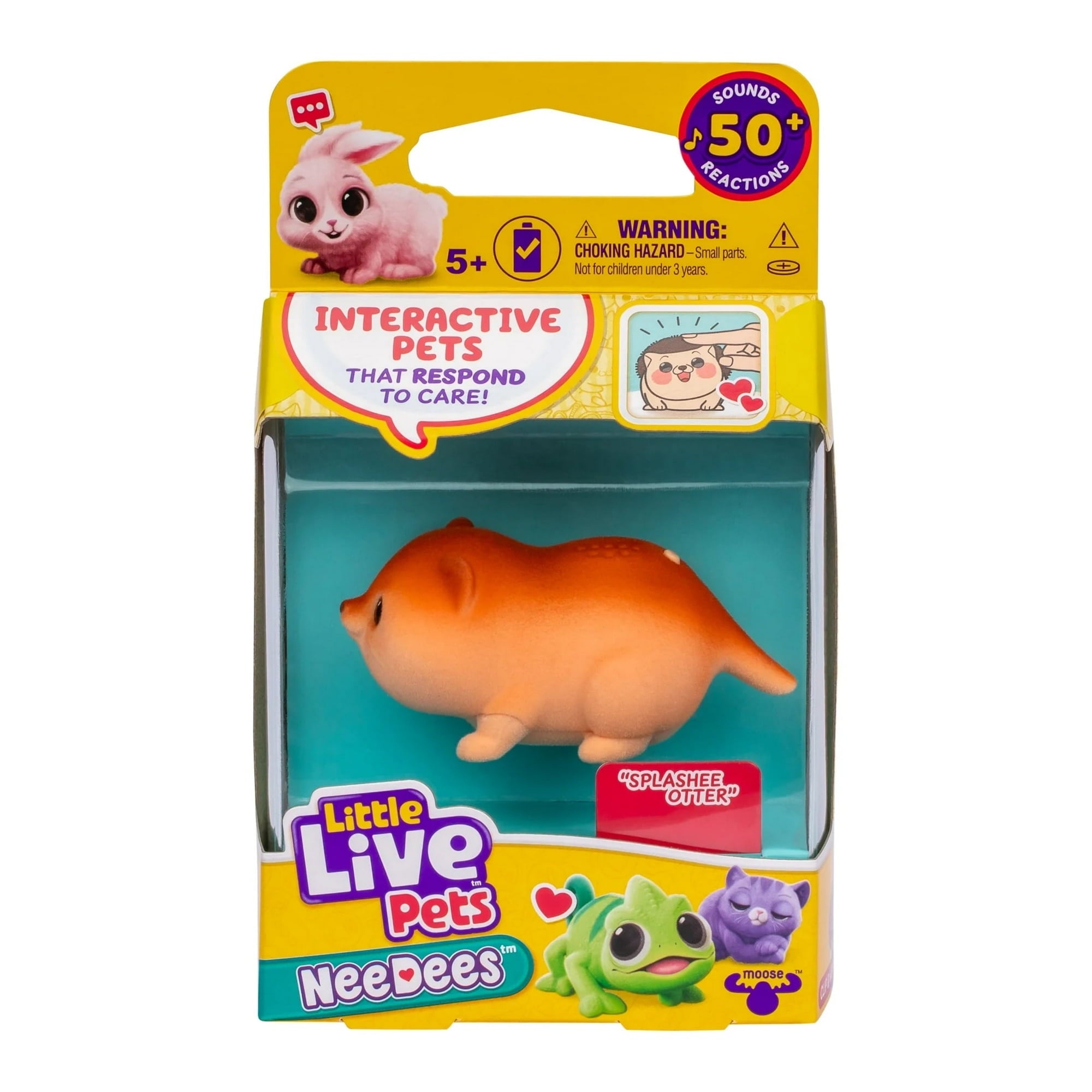 NeeDees By Little Live Pets, Electric Miniature Pet Toy, Splashee Otter, Perfect For Ages 5 & Up, Contains Batteries