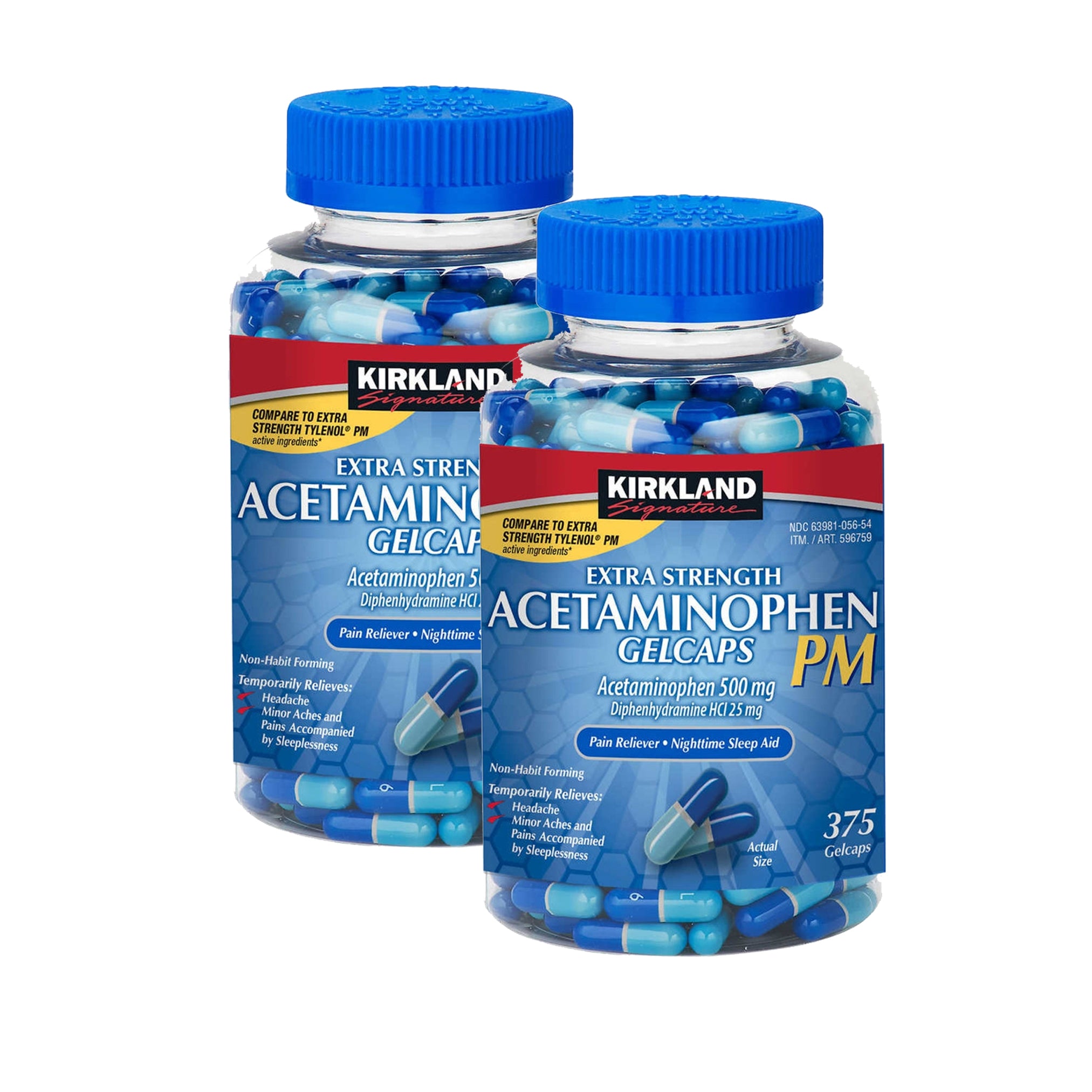 Kirkland Signature Acetaminophen PM, 500 mg, 375 Capsules