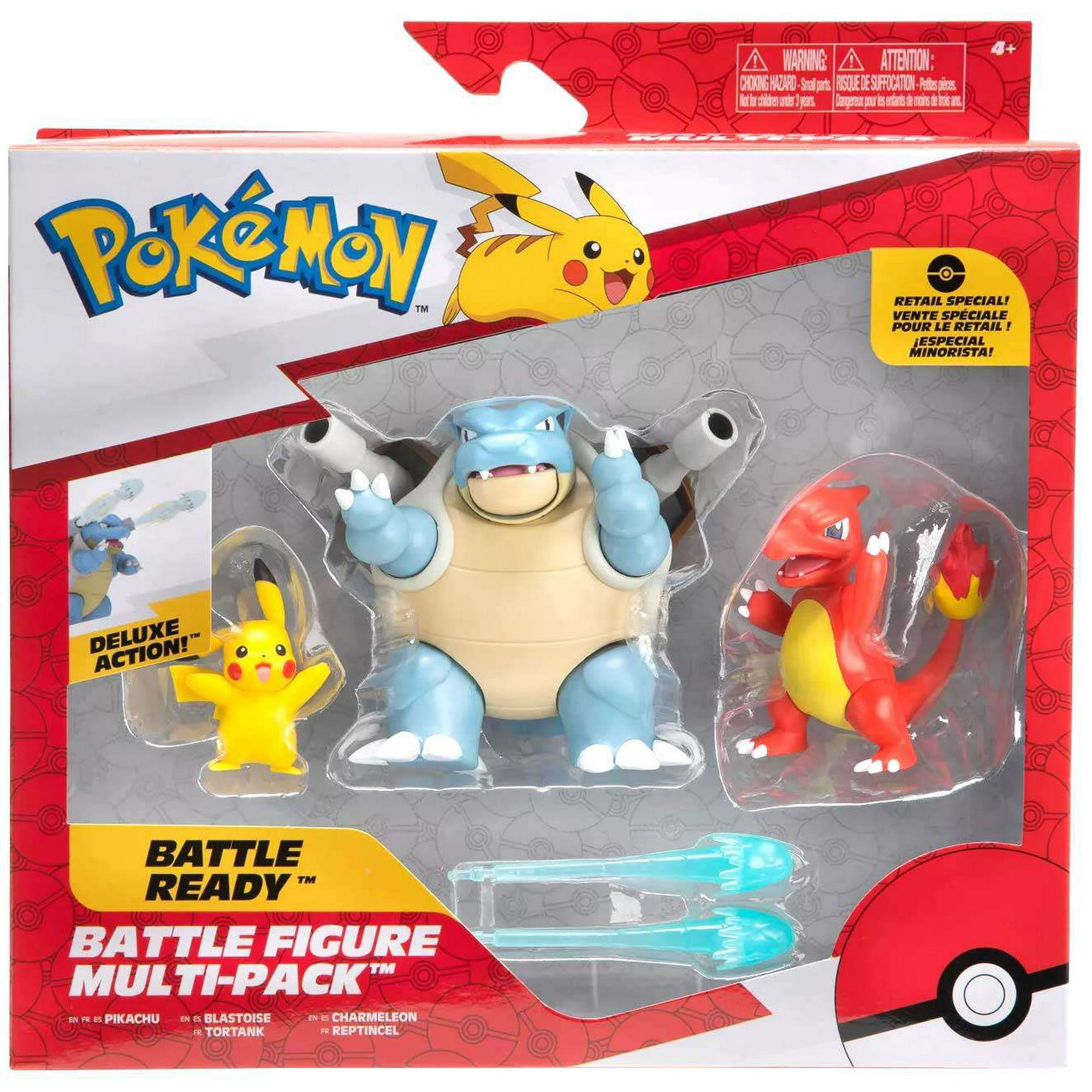 Pokemon Battle Figure Pikachu, Blastoise & Charmeleon Mini Figure 3-Pack