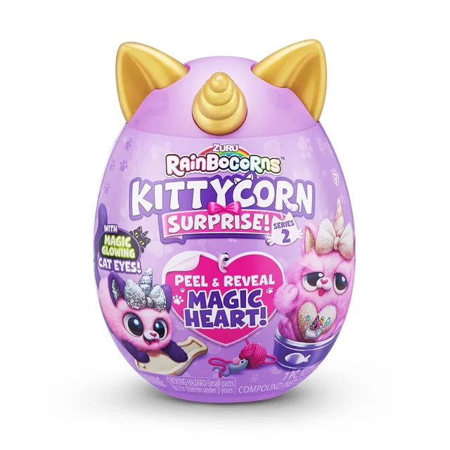 Sparkling Kittycorn Magic: Rainbocorns Surprise Series 2 Plushies, Gold, For Ages 3 And Up