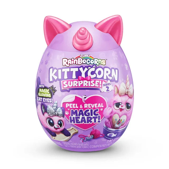 Sparkling Kittycorn Magic: Rainbocorns Surprise Series 2 Plushies, Pink, For Ages 3 And Up