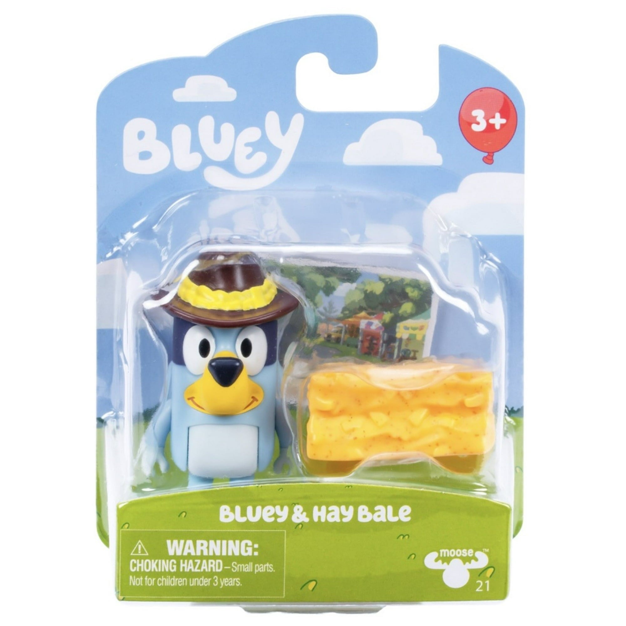 Story Starters Bluey Figure Toy, Including 3-Inch Figure & Accessory, Bluey And Hay Bale, For Kids Ages 3 & Up