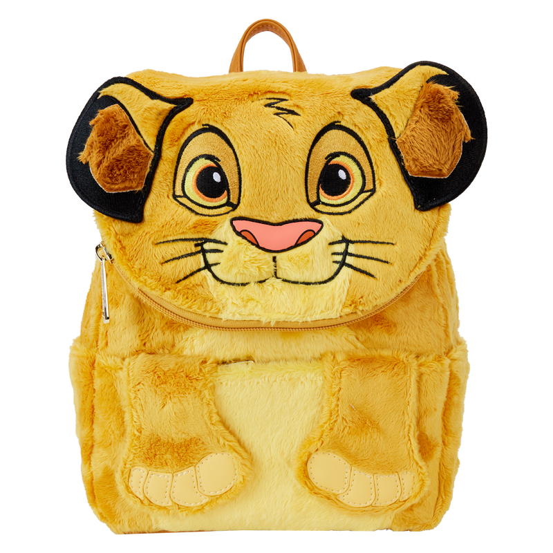 Loungefly: Disney Lion King 30th Anniversary Simba Plush Backpack – Stylish, Compact Design
