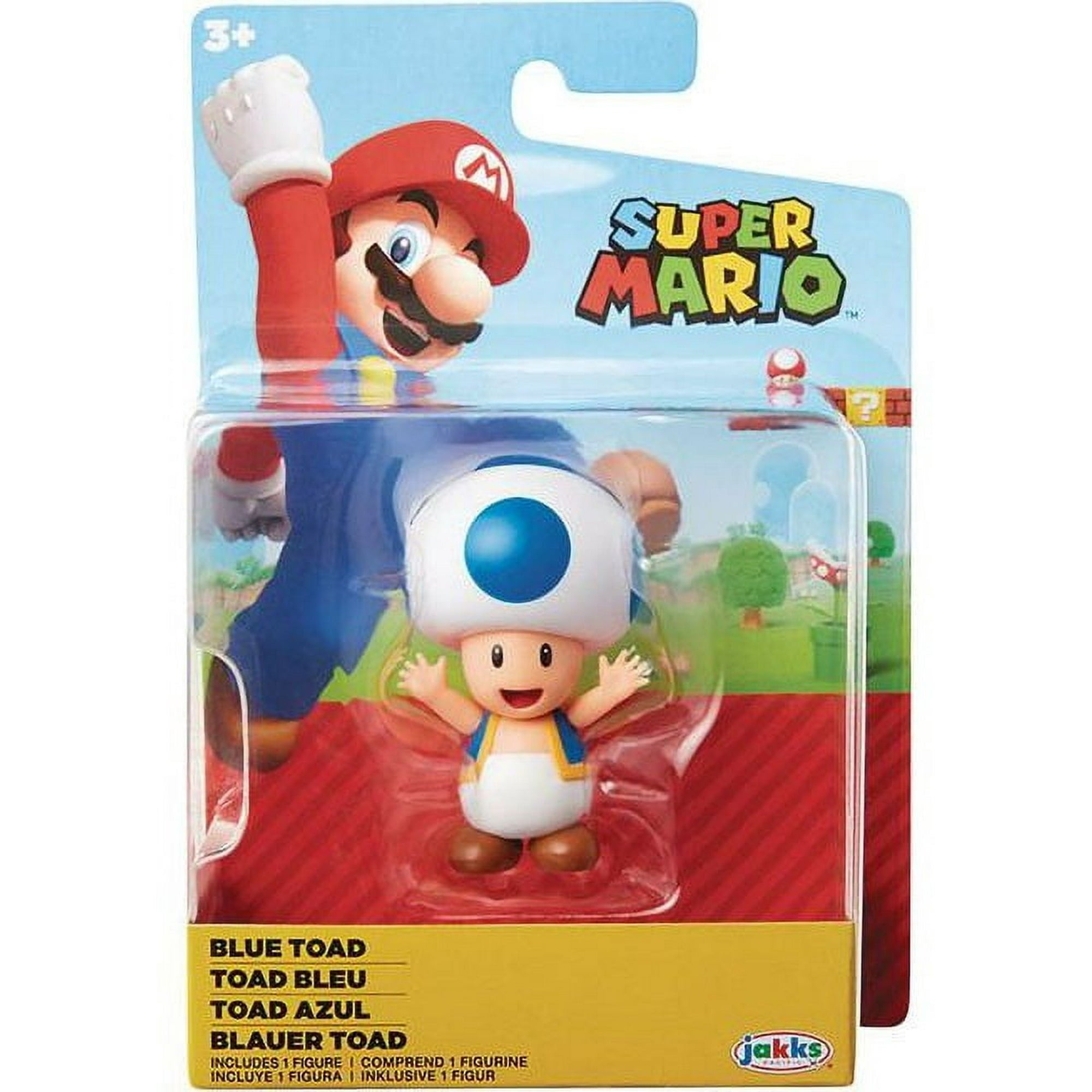 Super Mario Bros Blue World of Nintendo Toad Action Figure